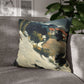 Cézanne, Paul - L’Estaque, Melting Snow (1870) - Suede Square Pillowcase