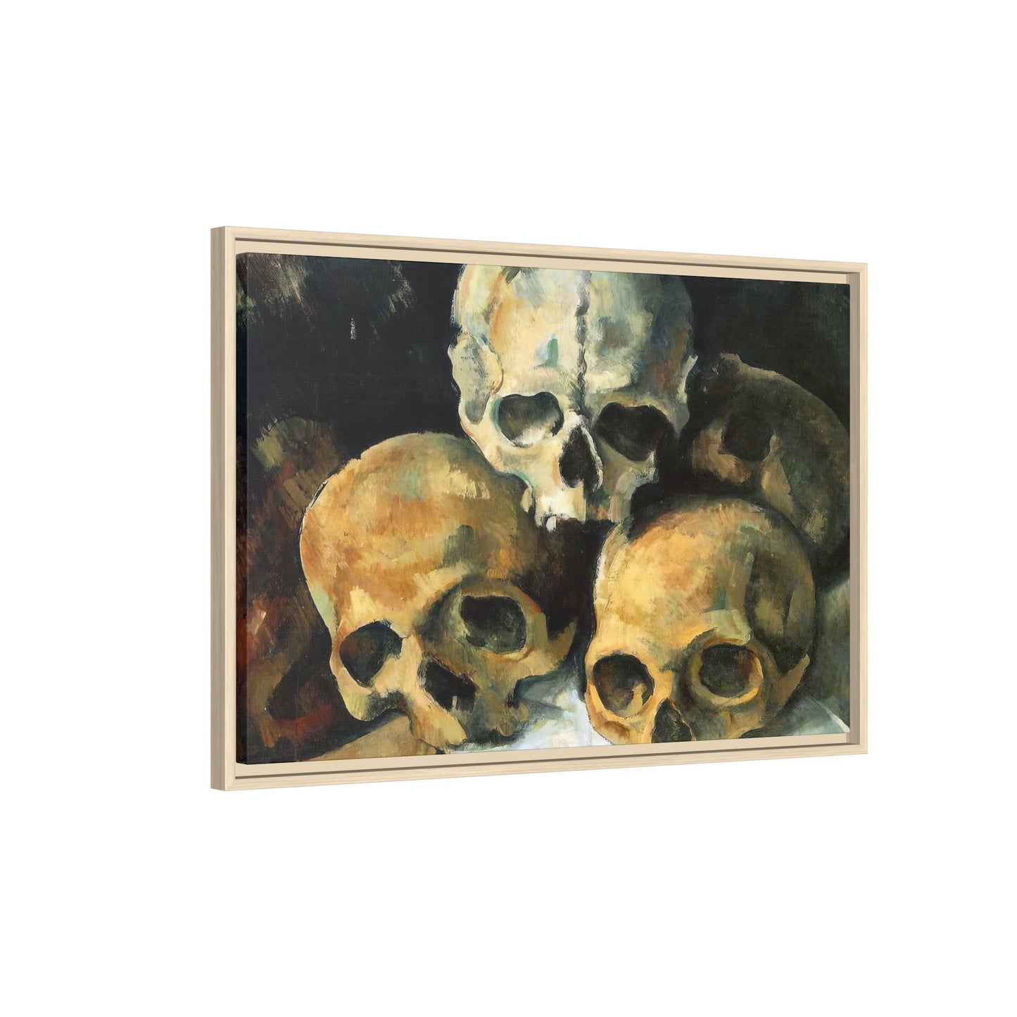 Cézanne, Paul - Pyramid of Skulls (1901) - Matte Canvas, Framed