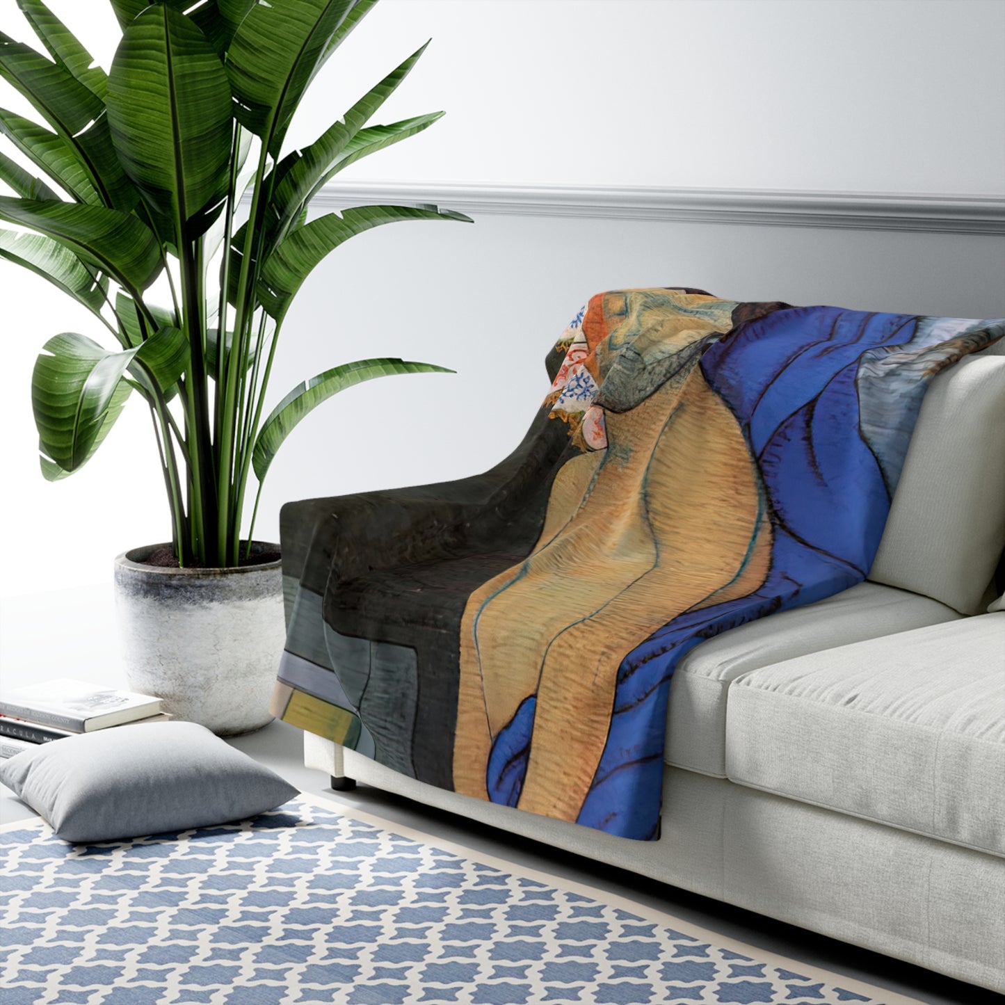 Filiger, Charles - The Recumbent Christ (1895) - Sherpa Fleece Blanket