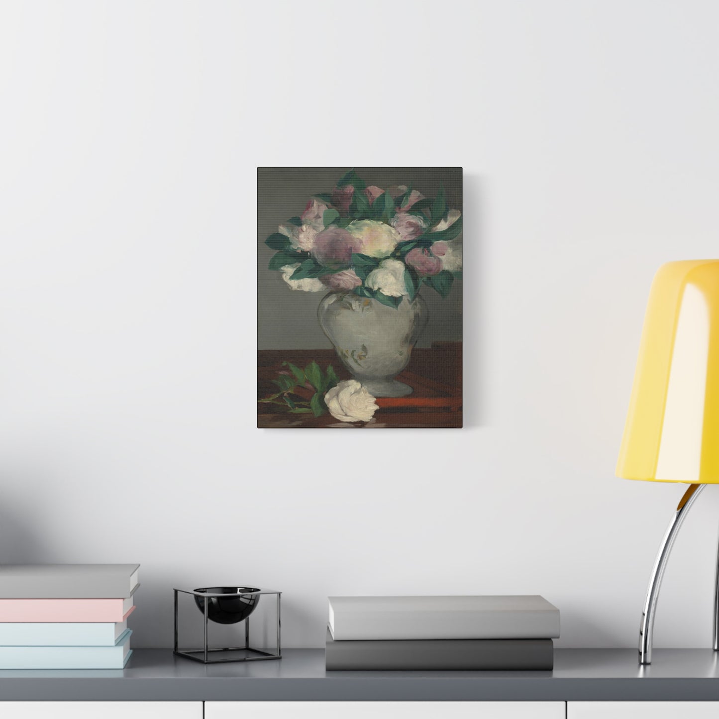 Manet, Édouard - Peonies (1864) - Canvas Block, unframed