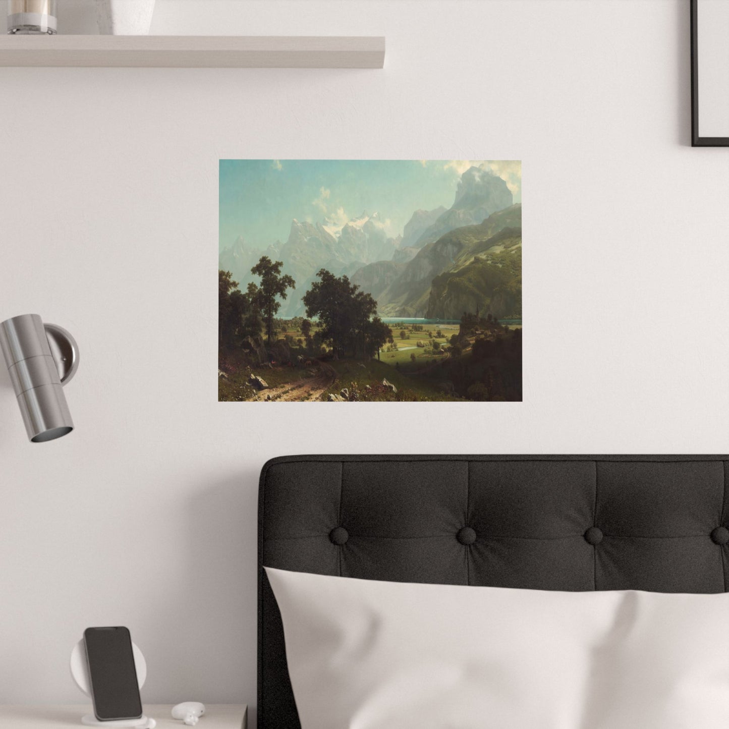 Bierstadt, Albert - Lake Lucerne (1858) - Satin Posters