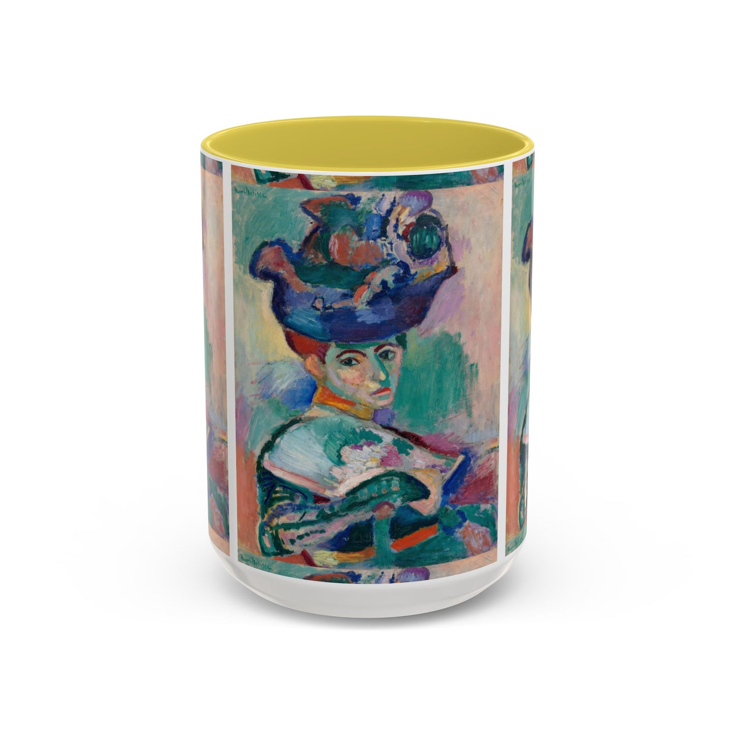 Matisse, Henri - Woman with a Hat (1905) - Colorful Accent Mugs