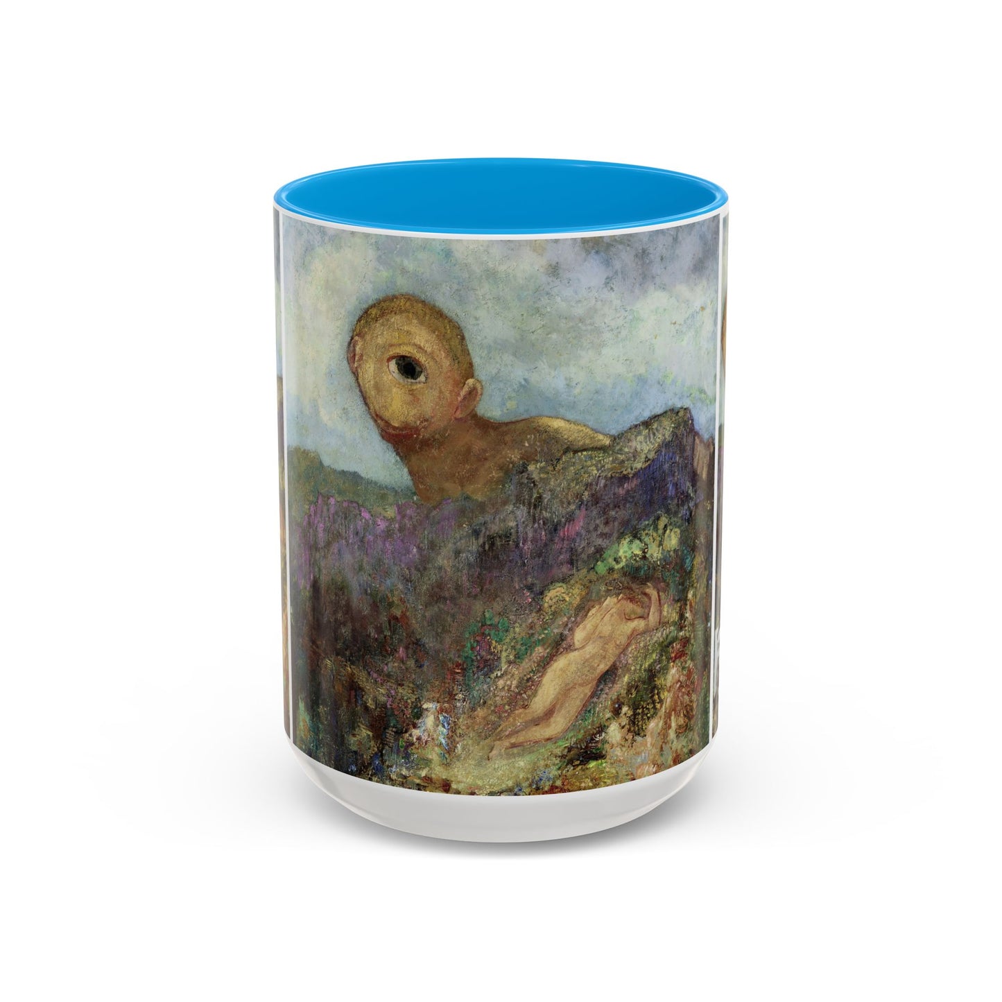 Redon, Odilon - The Cyclops (1914) - Colorful Accent Mugs