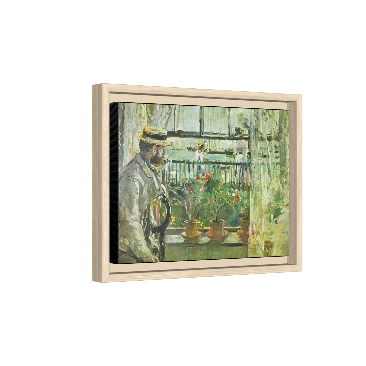 Morisot, Berthe - Eugene Manet on the Isle of Wight (1875) - Matte Canvas, Framed