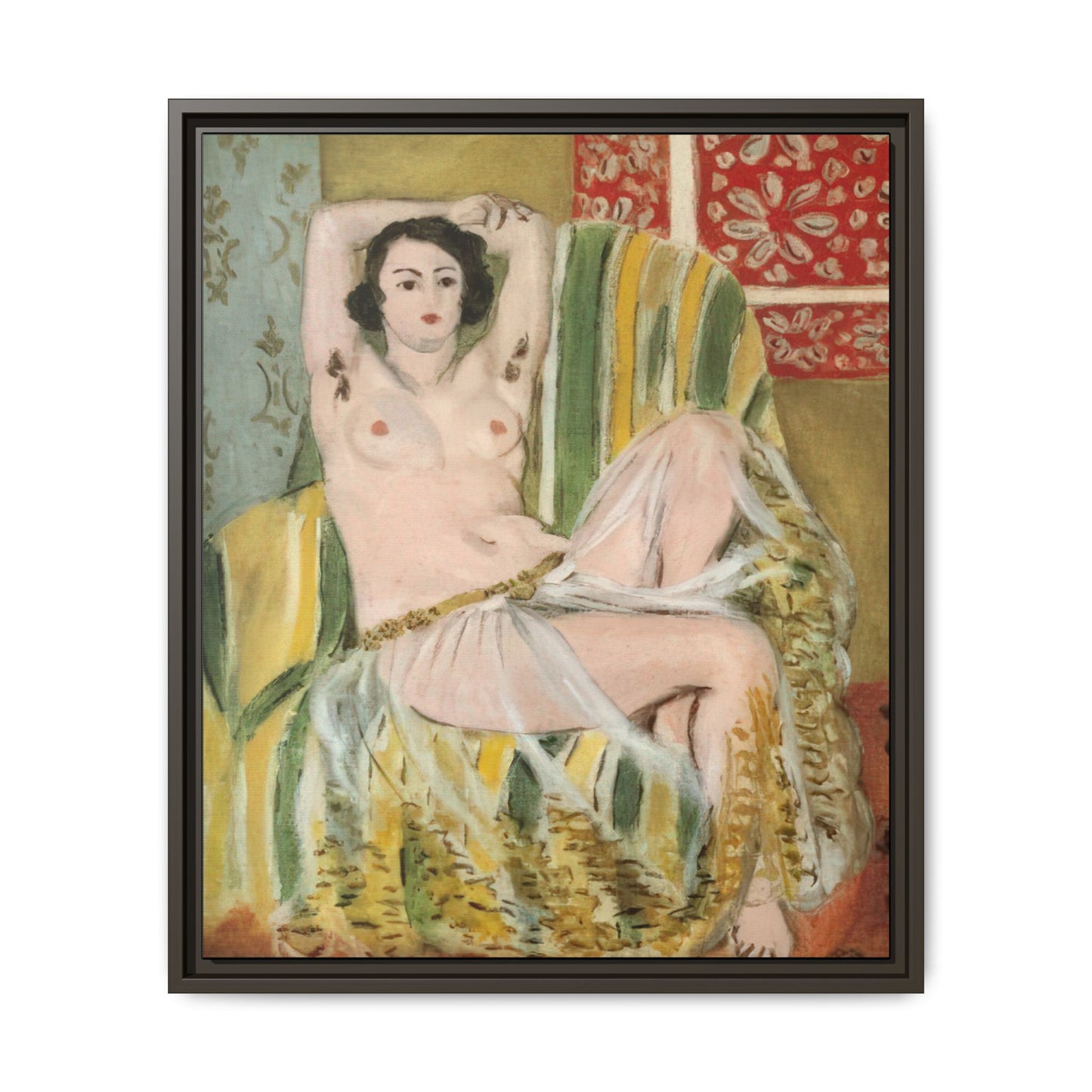 Matisse, Henri - Odalisque with Raised Arms (1923) - Matte Canvas, Framed