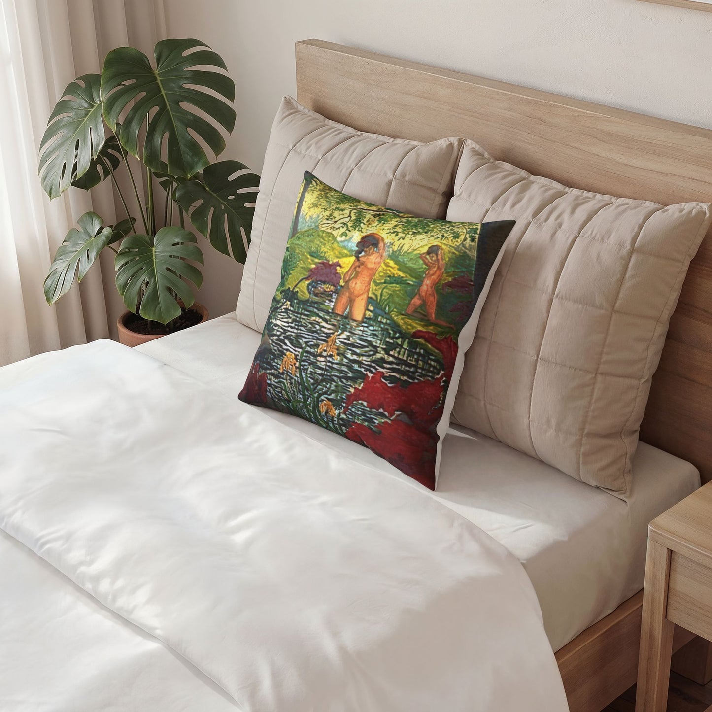 Ranson, Paul - The Lotus Bather (1906) - Poly Velvet Pillow