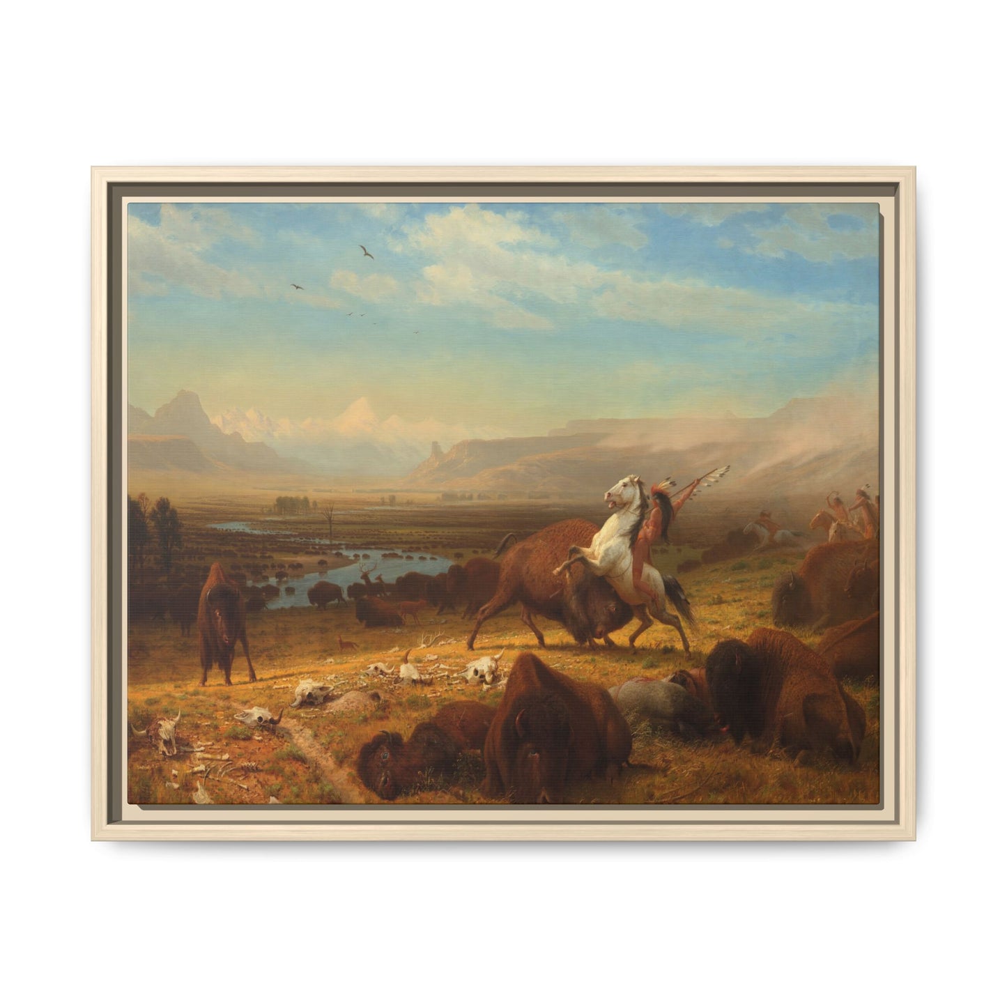 Bierstadt, Albert - The Last of the Buffalo  (1888) - Matte Canvas, Framed