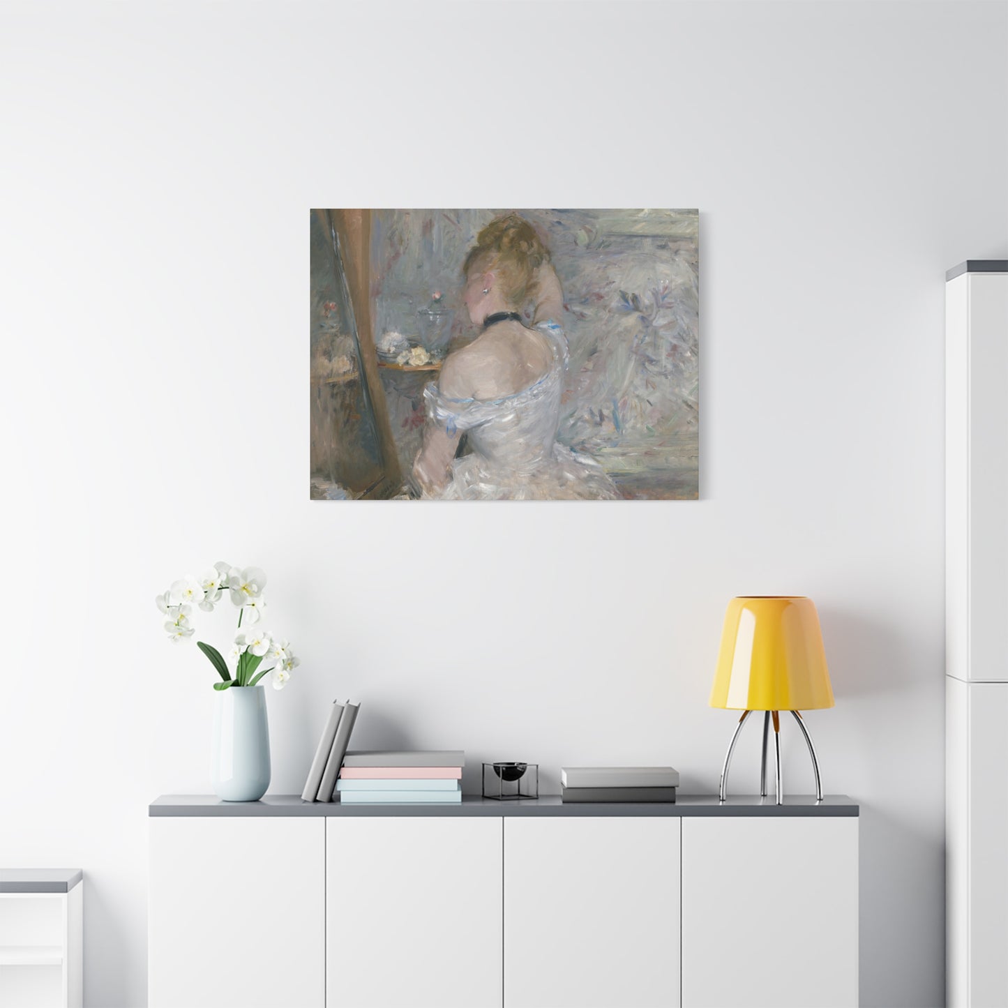 Morisot, Berthe - Woman at Her Toilette (1880) - Canvas Block, unframed