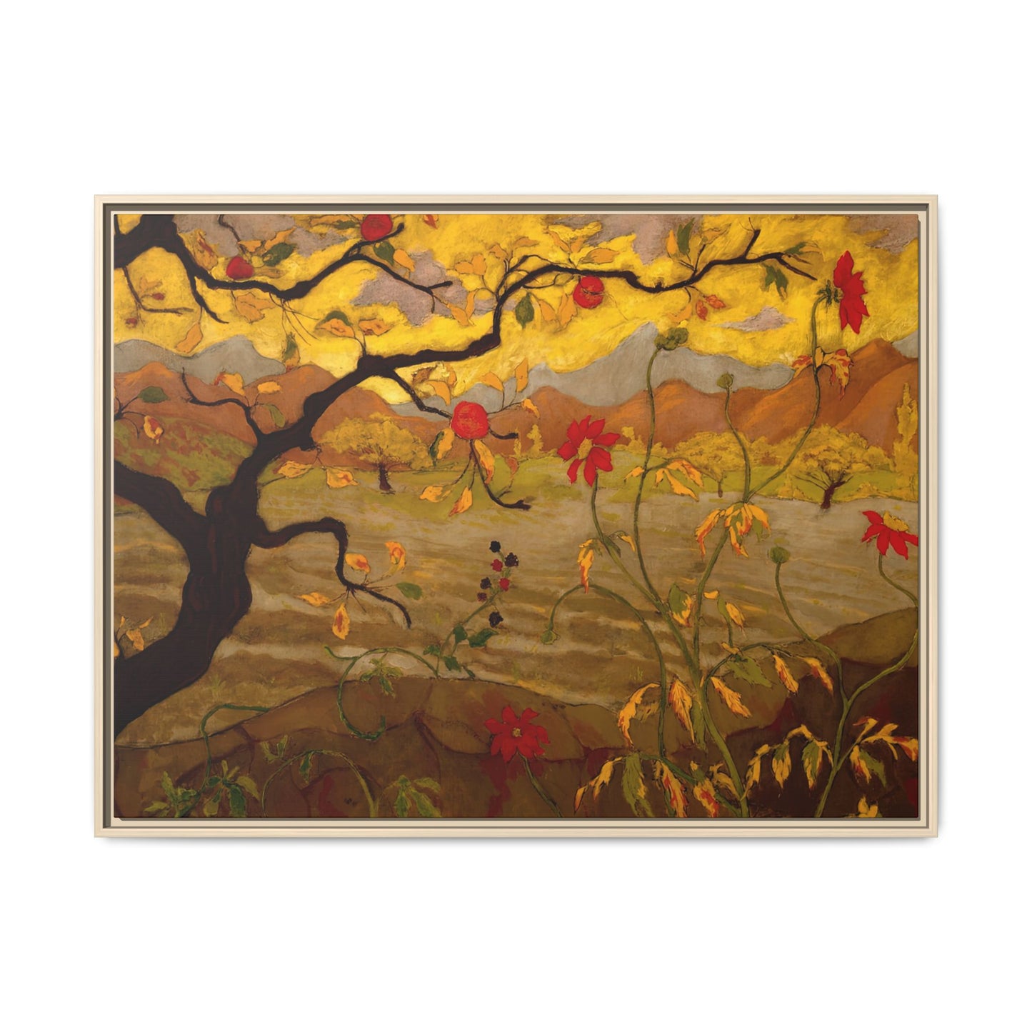Ranson, Paul - Apple Tree with Red Fruit (1902) - Matte Canvas, Framed