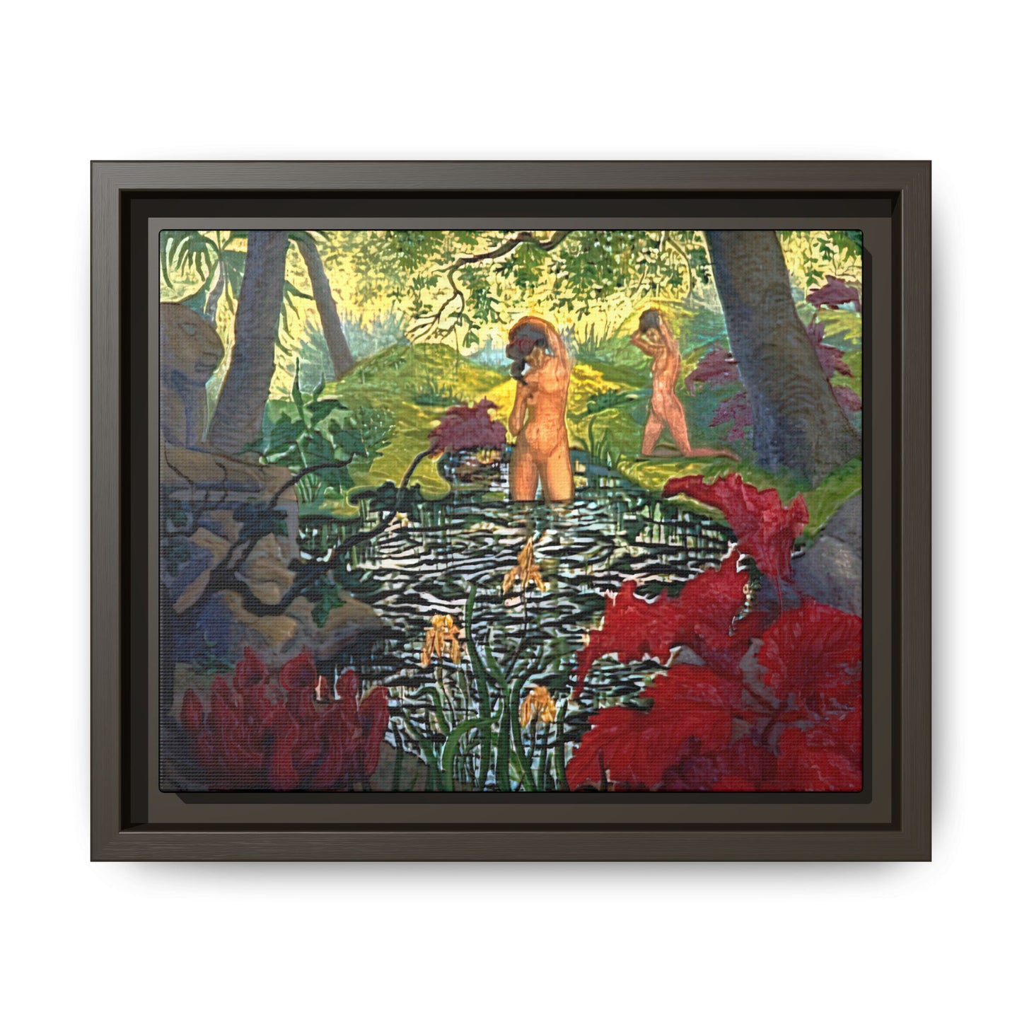 Ranson, Paul - The Lotus Bather (1906) - Matte Canvas, Framed