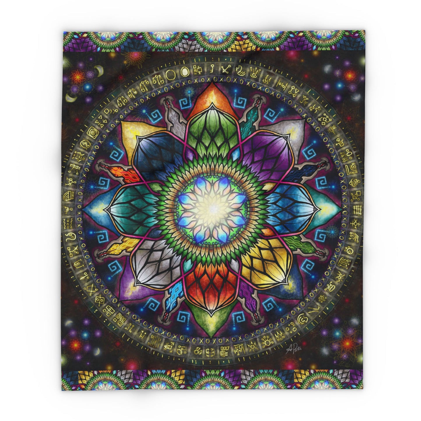 Pacio, Adam - Mystic Jewel Mandala - Arctic Fleece Blanket
