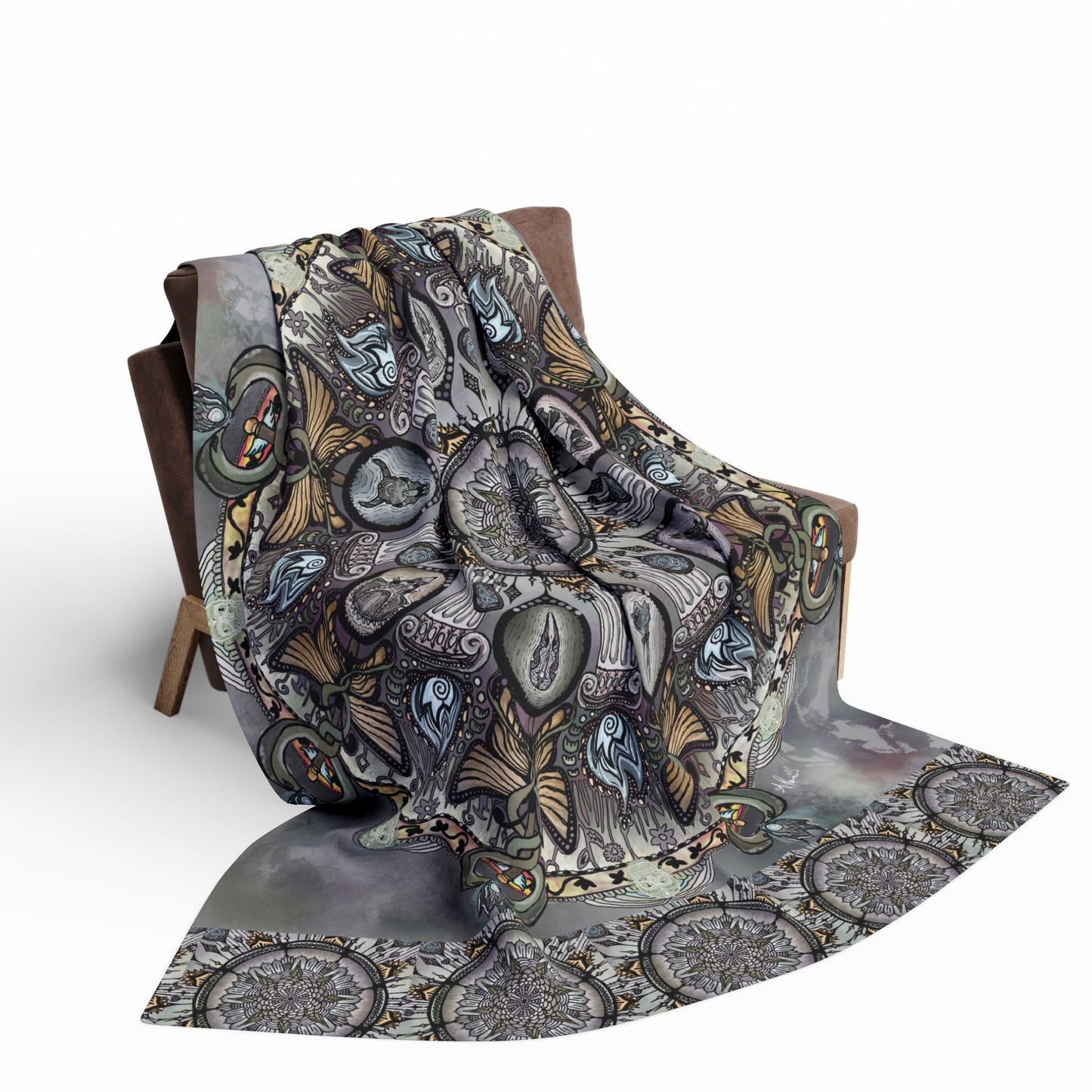 Pacio, Adam - Memento Mori Mandala - Arctic Fleece Blanket