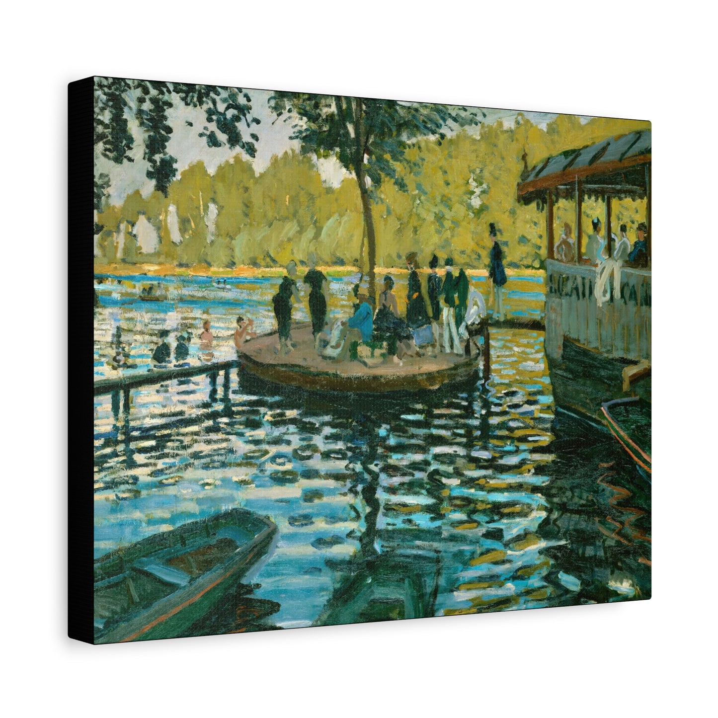 Monet, Claude - La Grenouillere (1869) - Canvas Block, unframed