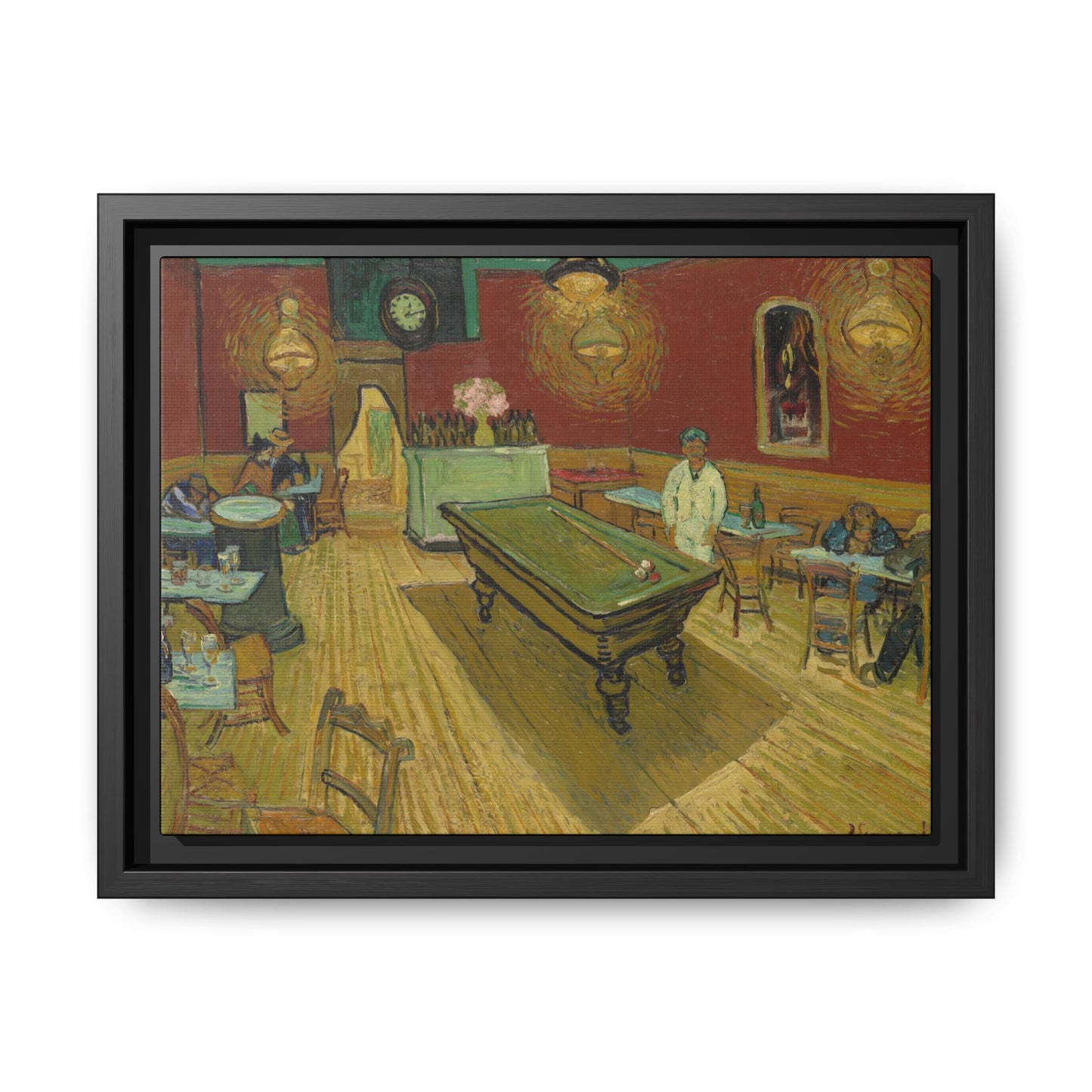 Van Gogh, Vincent - The Night Cafe (1888) - Matte Canvas, Framed