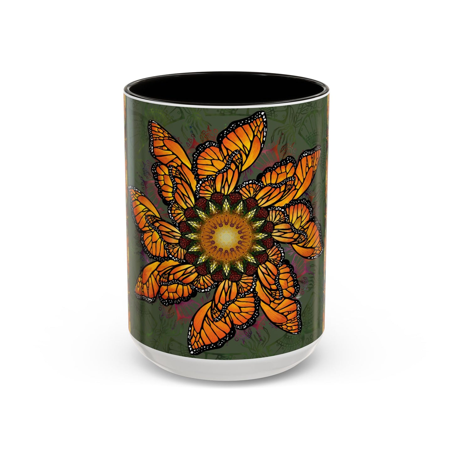 Pacio, Adam - Monarch Butterfly Mandala - Colorful Accent Mugs
