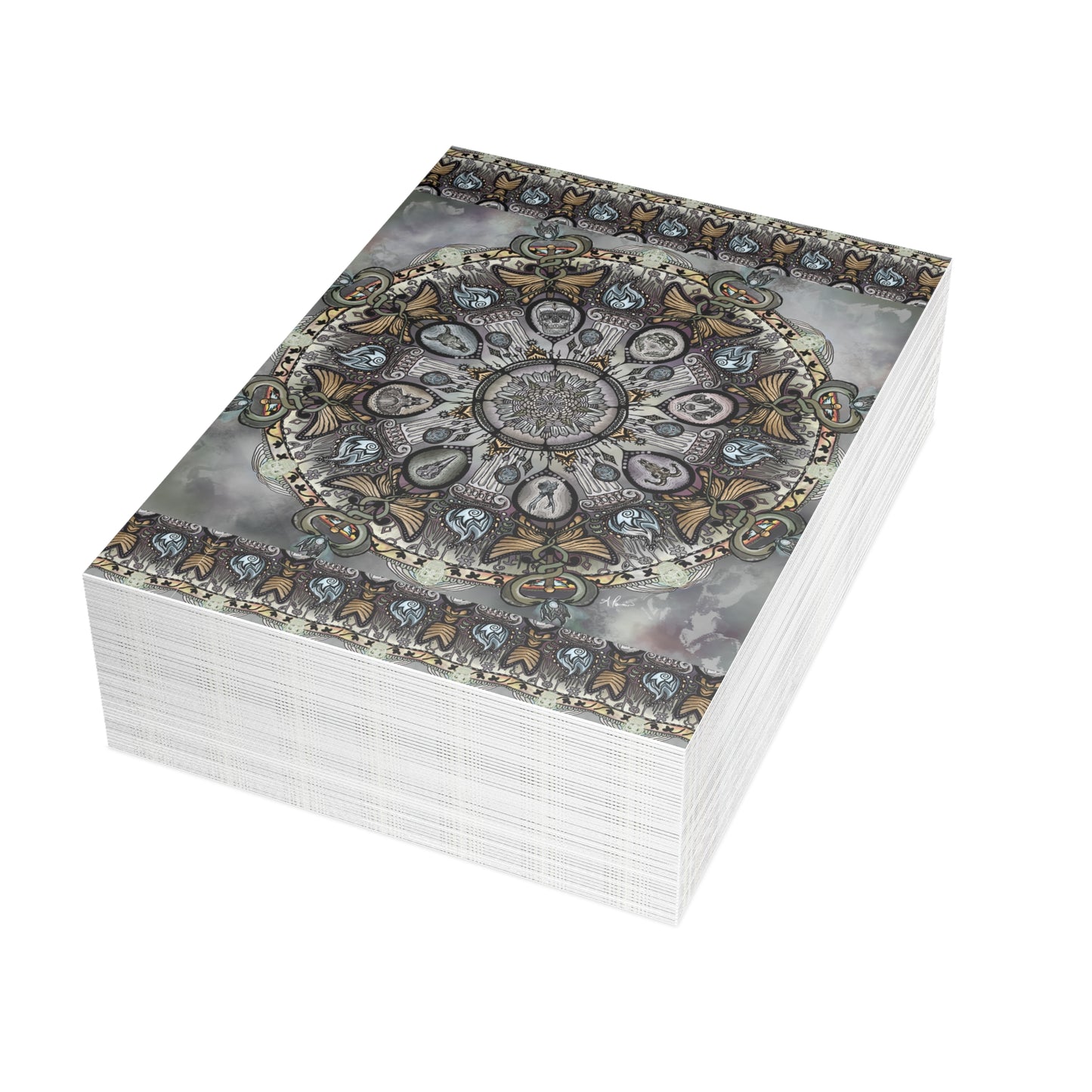 Pacio, Adam - Memento Mori Mandala - Postcard Bundles with Envelopes Included
