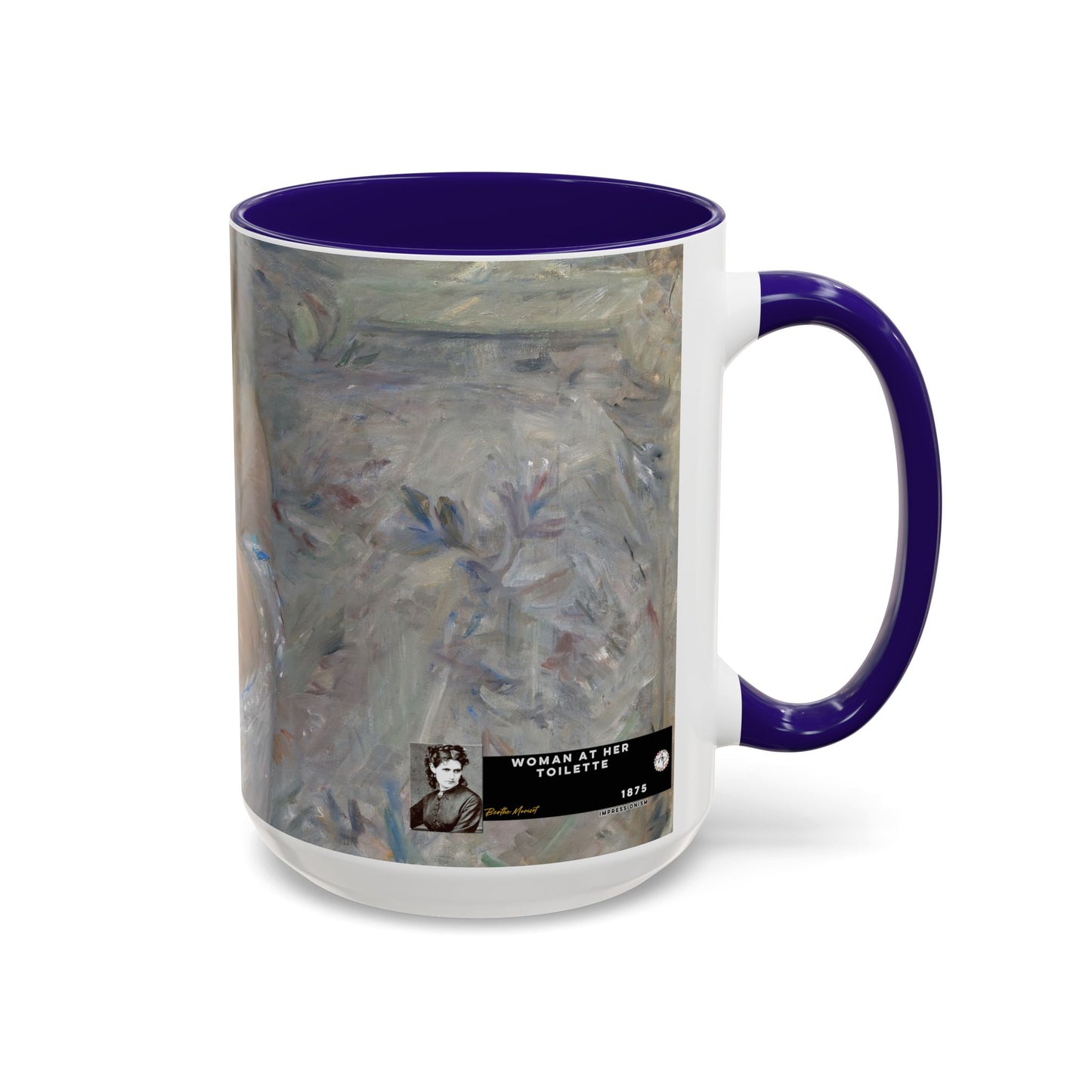 Morisot, Berthe - Woman at Her Toilette (1880) - Colorful Accent Mugs