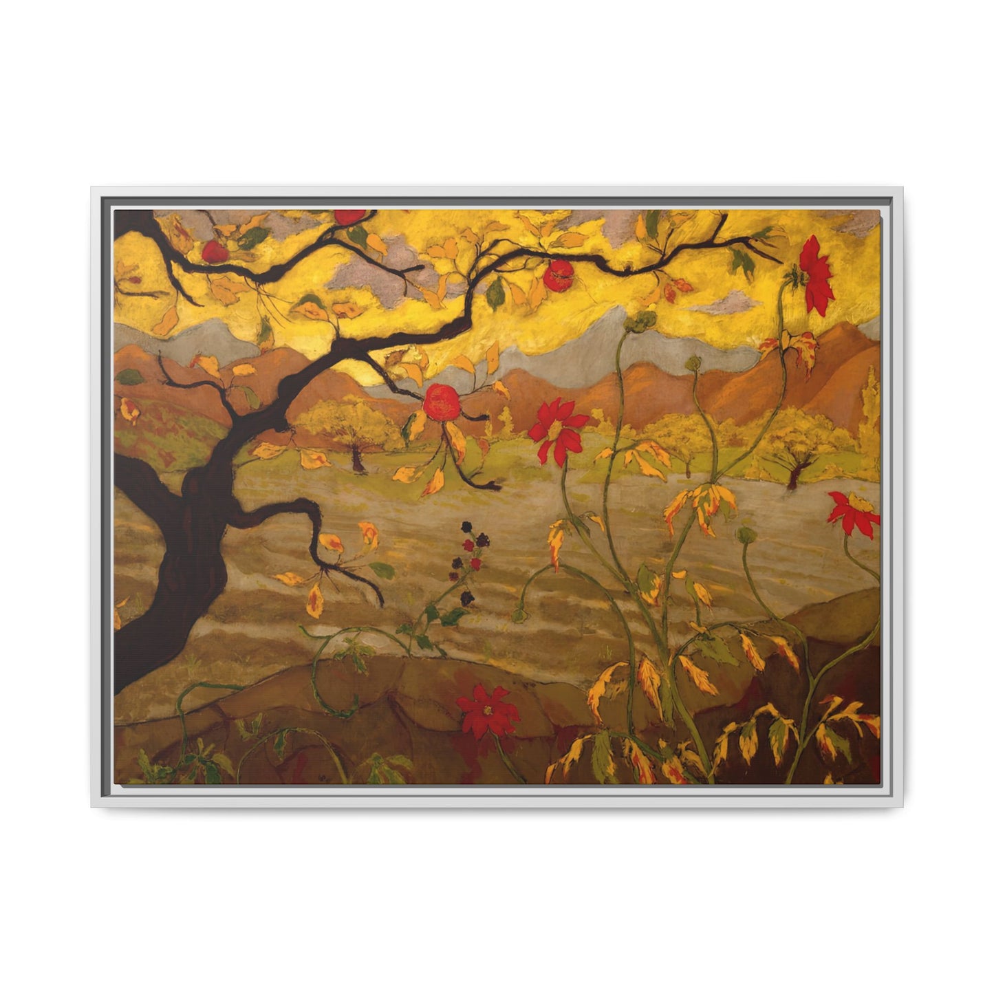 Ranson, Paul - Apple Tree with Red Fruit (1902) - Matte Canvas, Framed
