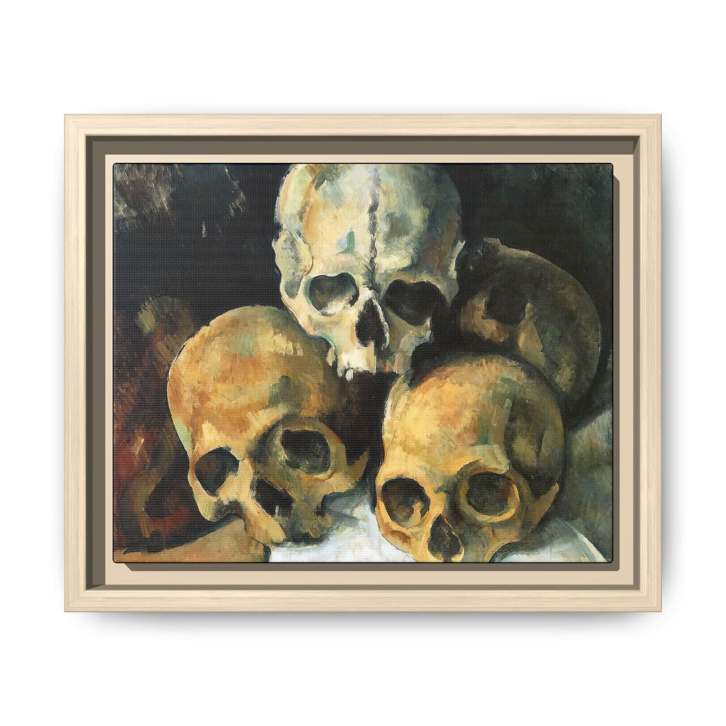 Cézanne, Paul - Pyramid of Skulls (1901) - Matte Canvas, Framed