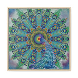 Melek Taus Mandala - Framed Canvas