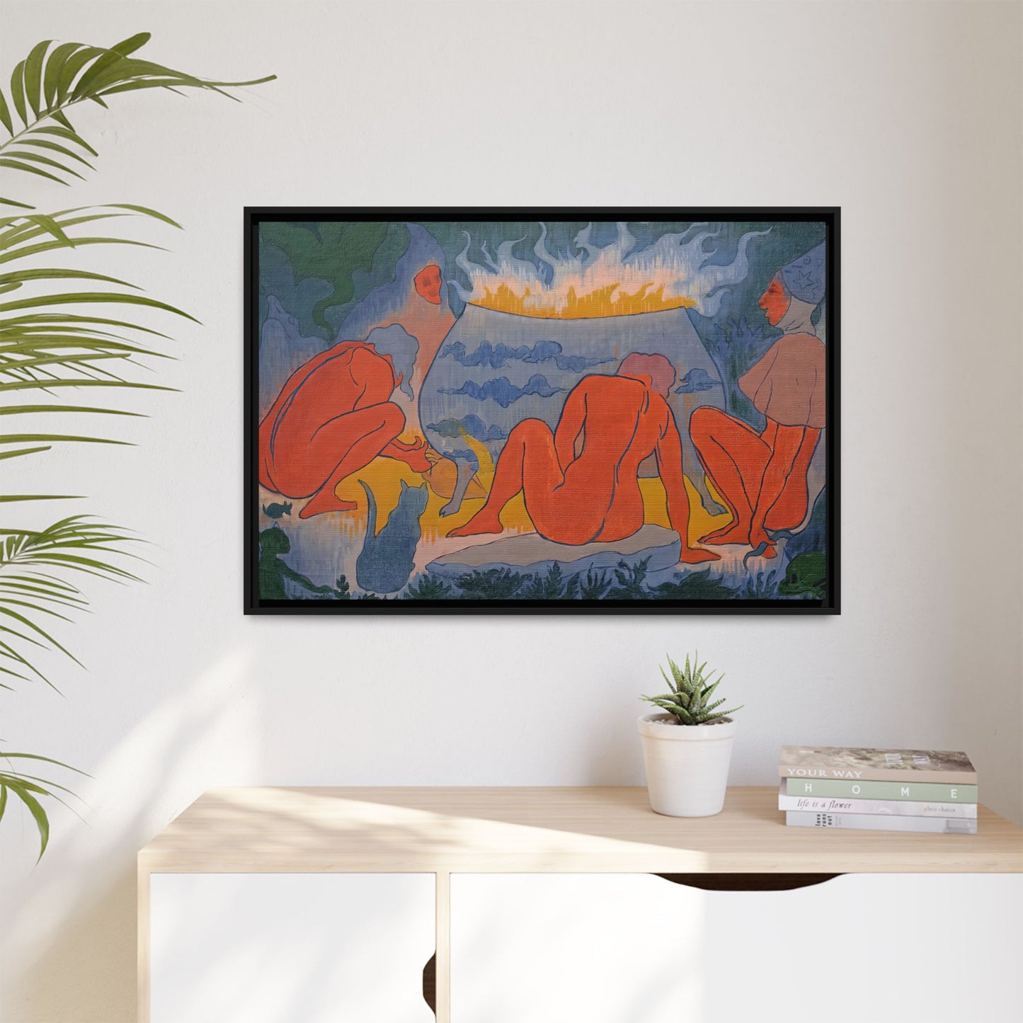 Ranson, Paul - Witches Around the Fire (1891) - Matte Canvas, Framed