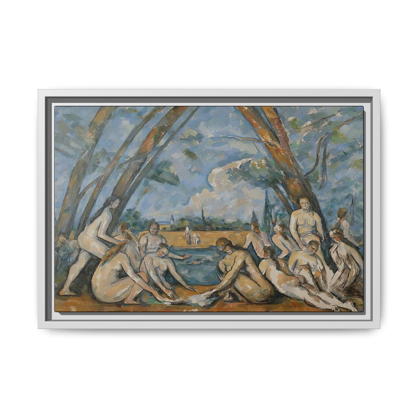 Cézanne, Paul - The Large Bathers (1906) - Matte Canvas, Framed