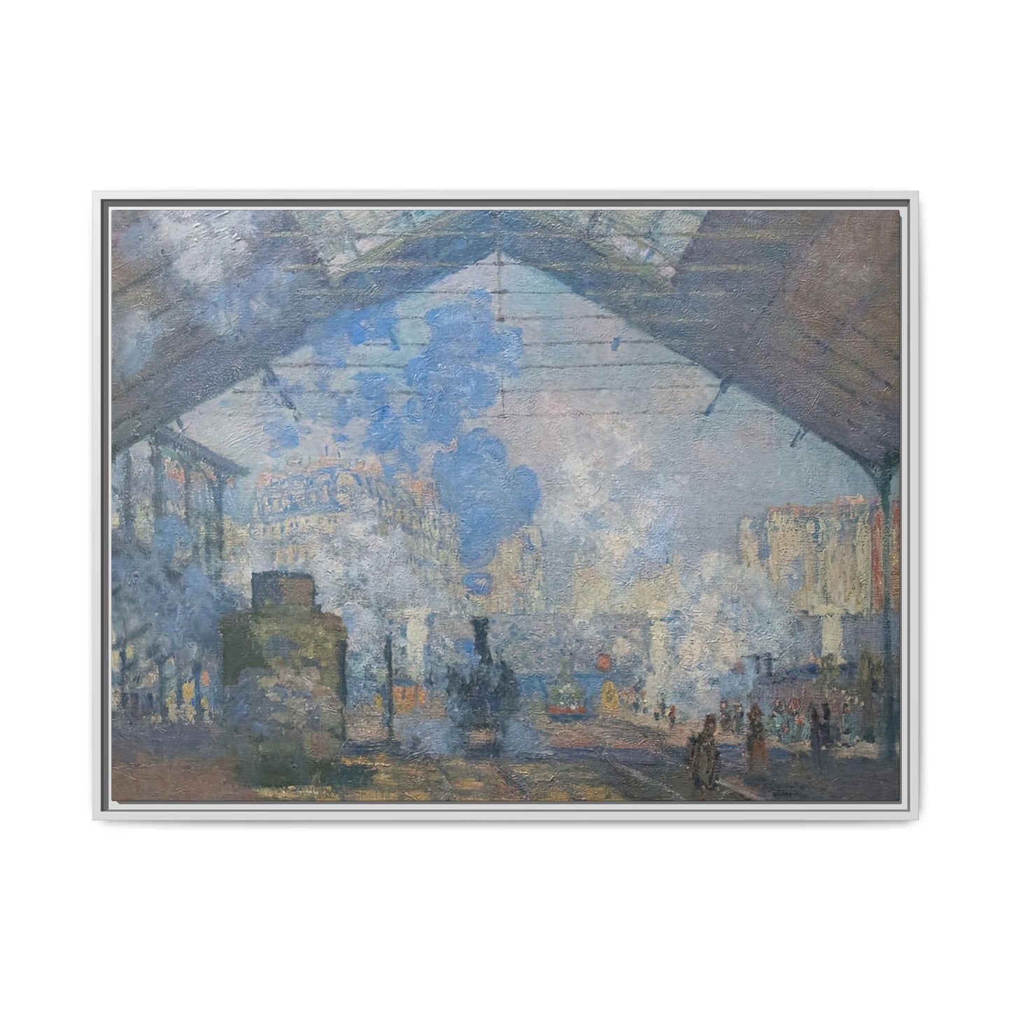 Monet, Claude - Le Gare Saint-Lazare (1877) - Matte Canvas, Framed