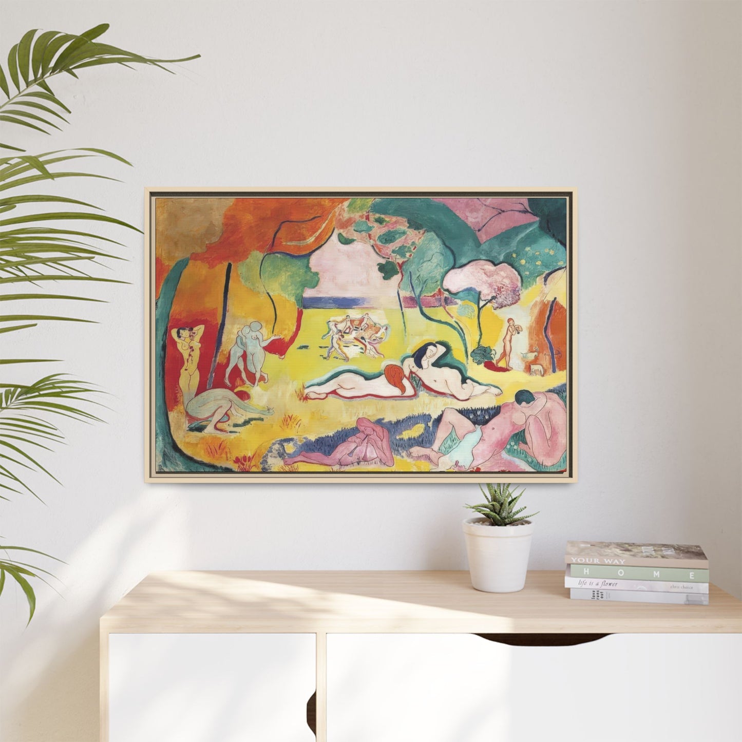 Matisse, Henri - The Joy of Life (1905) - Matte Canvas, Framed