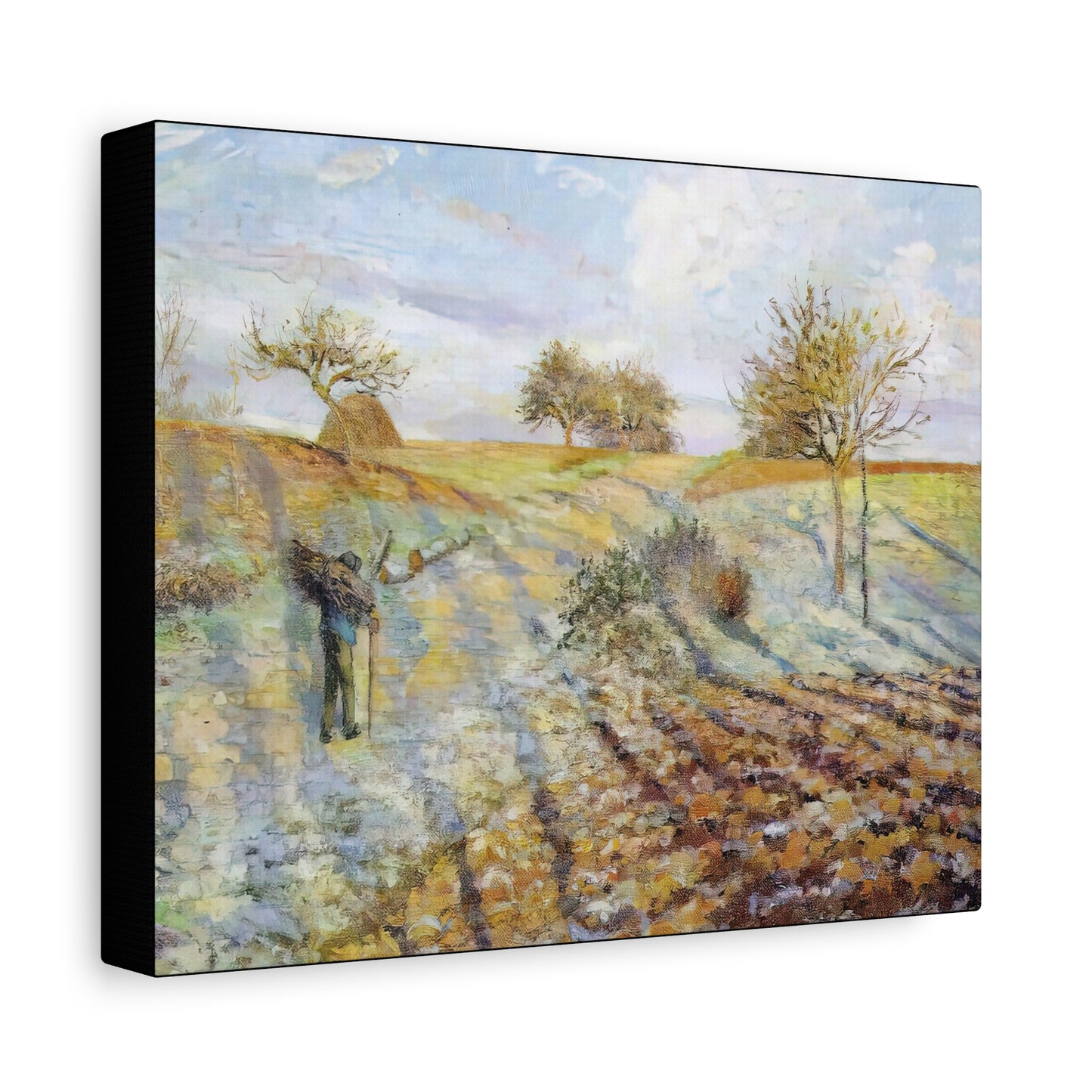 Pissarro, Camille - Hoarfrost (1873) - Canvas Block, unframed