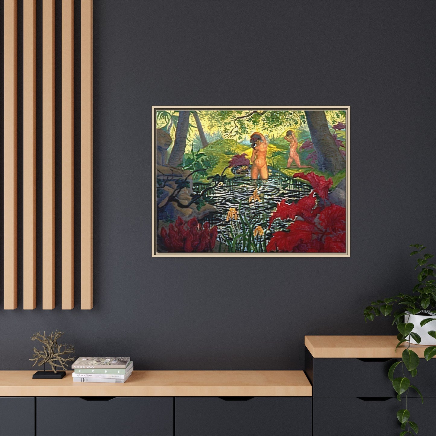 Ranson, Paul - The Lotus Bather (1906) - Matte Canvas, Framed