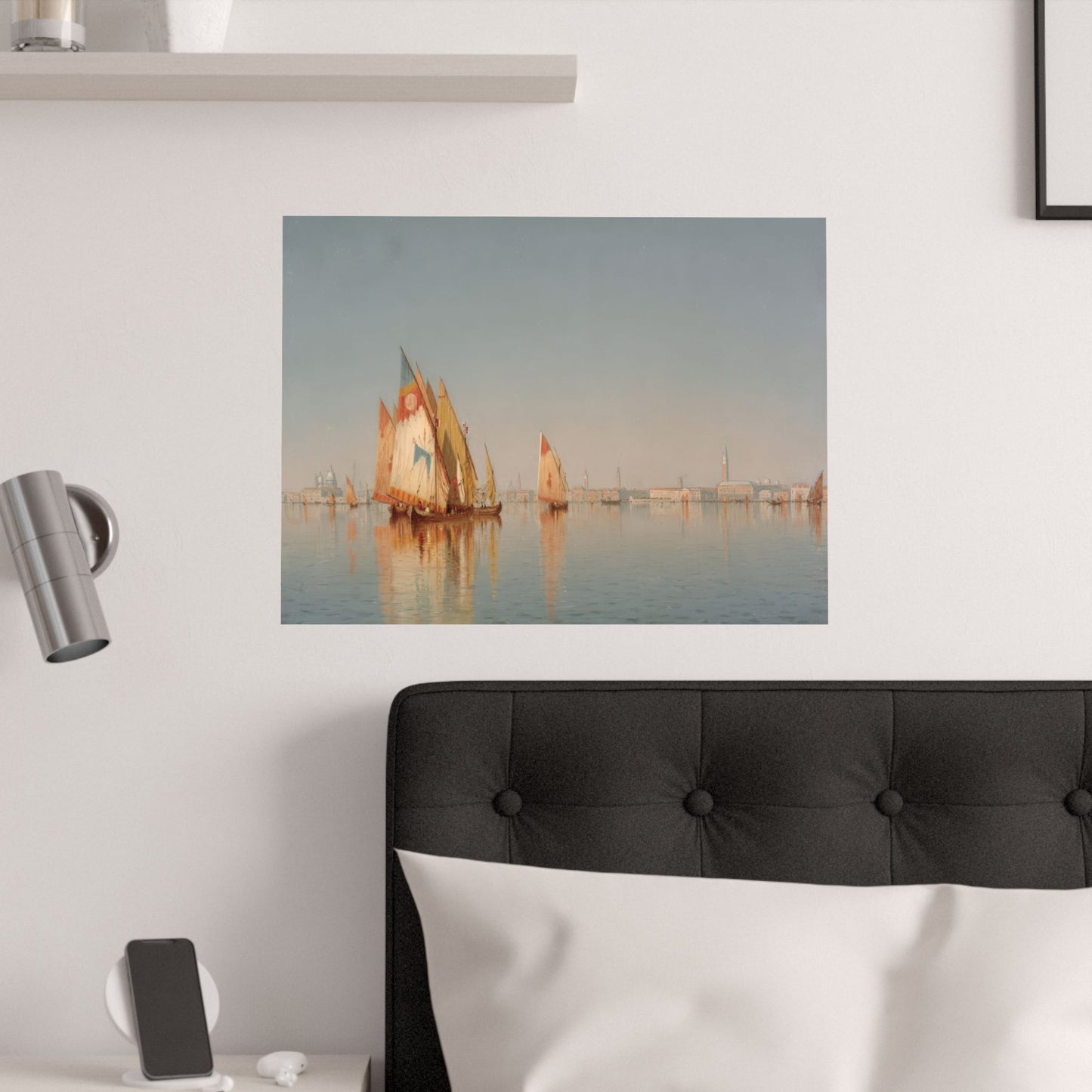 Gifford, Sanford Robinson - Venetian Sails: A Study (1873) - Satin Posters