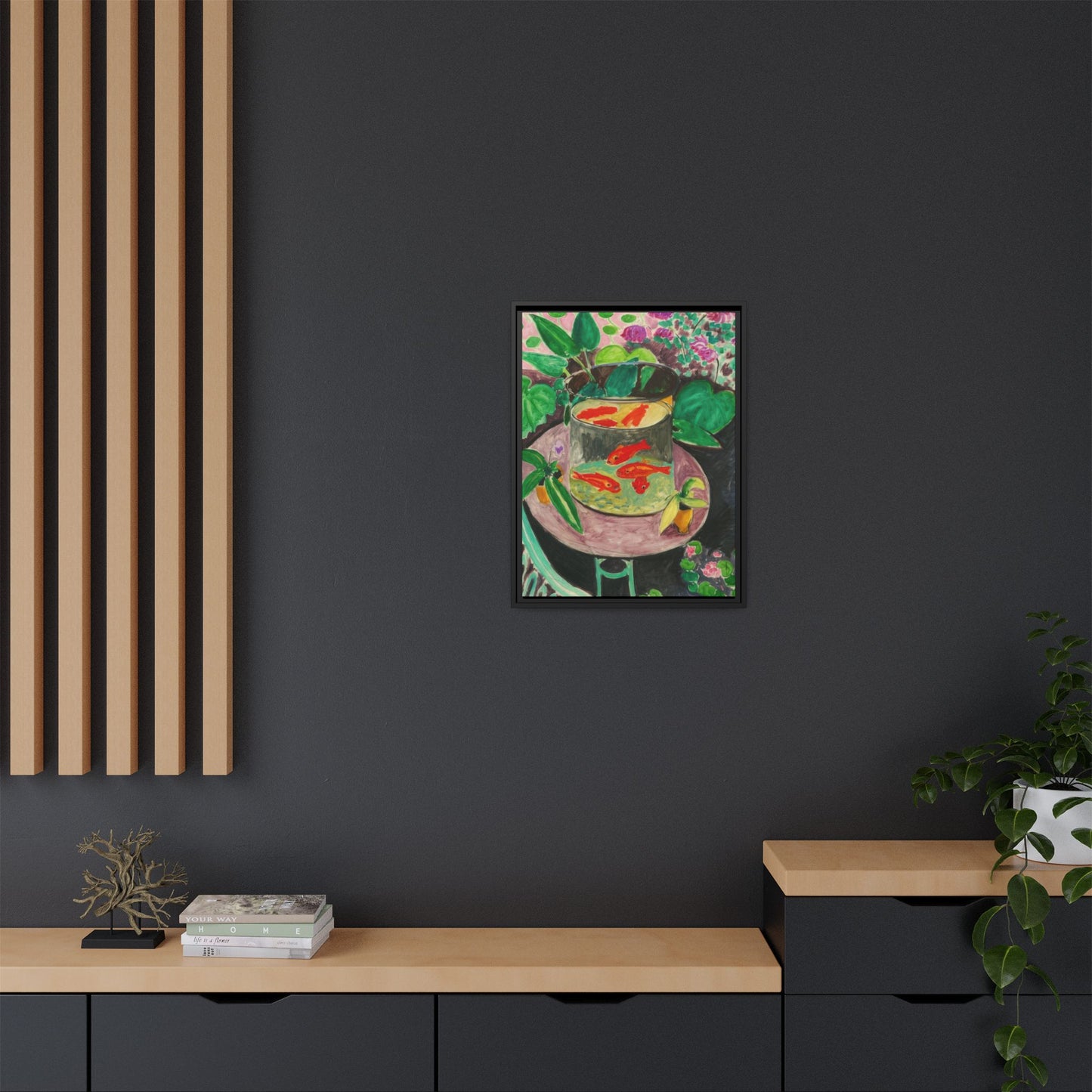 Matisse, Henri - The Goldfish (1912) - Matte Canvas, Framed