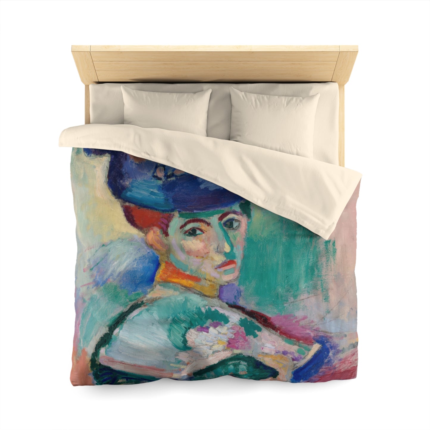 Matisse, Henri - Woman with a Hat (1905) - Microfiber Duvet Cover