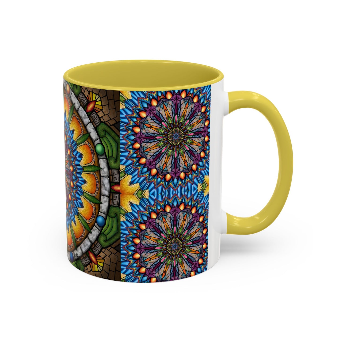 Pacio, Adam - Emerald Arrows Mandala - Colorful Accent Mugs