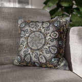 Memento Mori Mandala - Suede Square Pillowcase
