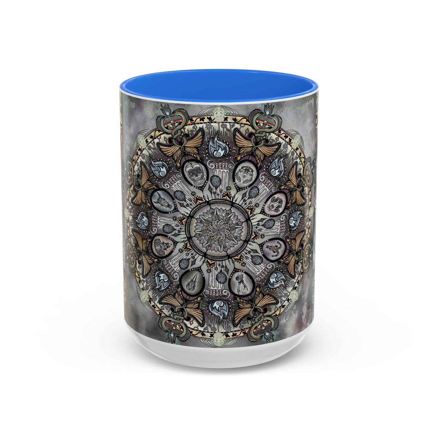 Pacio, Adam - Memento Mori Mandala - Colorful Accent Mugs