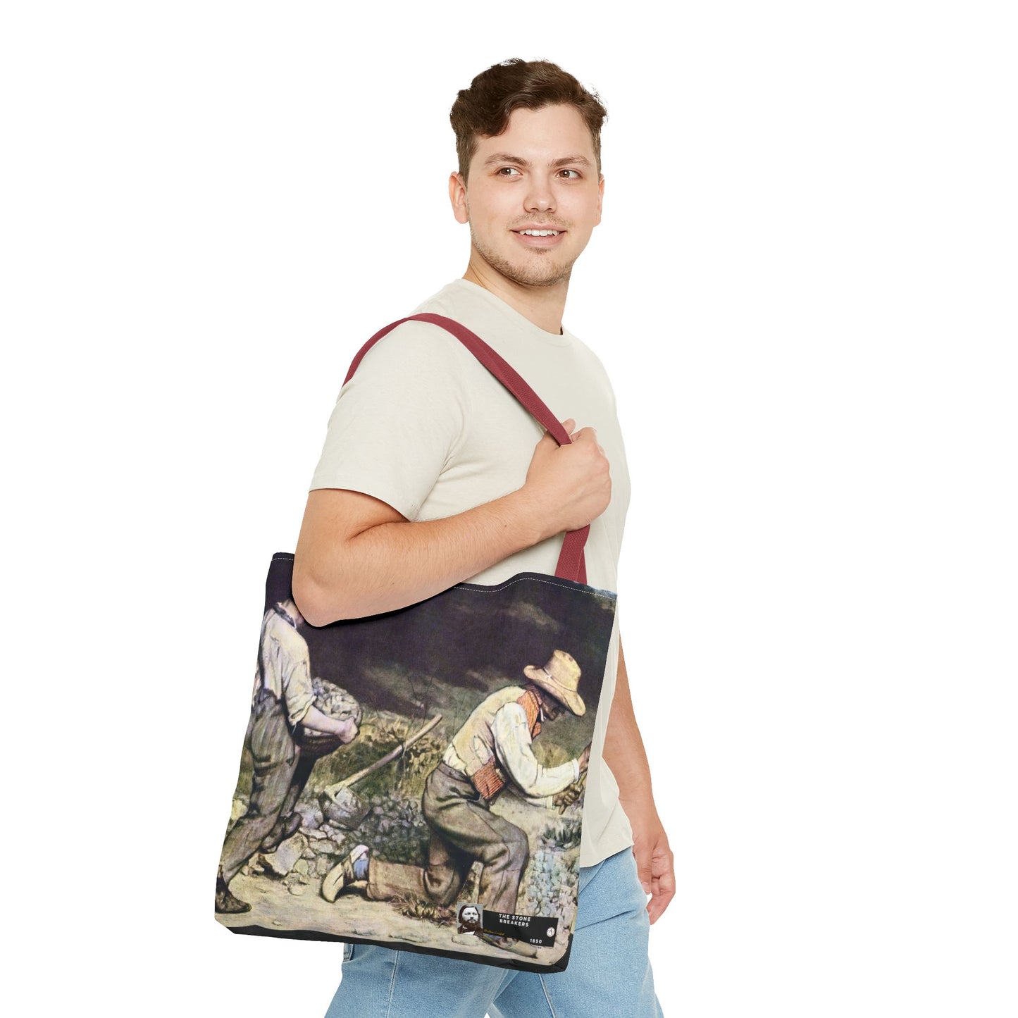 Courbet, Gustave - The Stone Breakers (1850) - Tote Bag