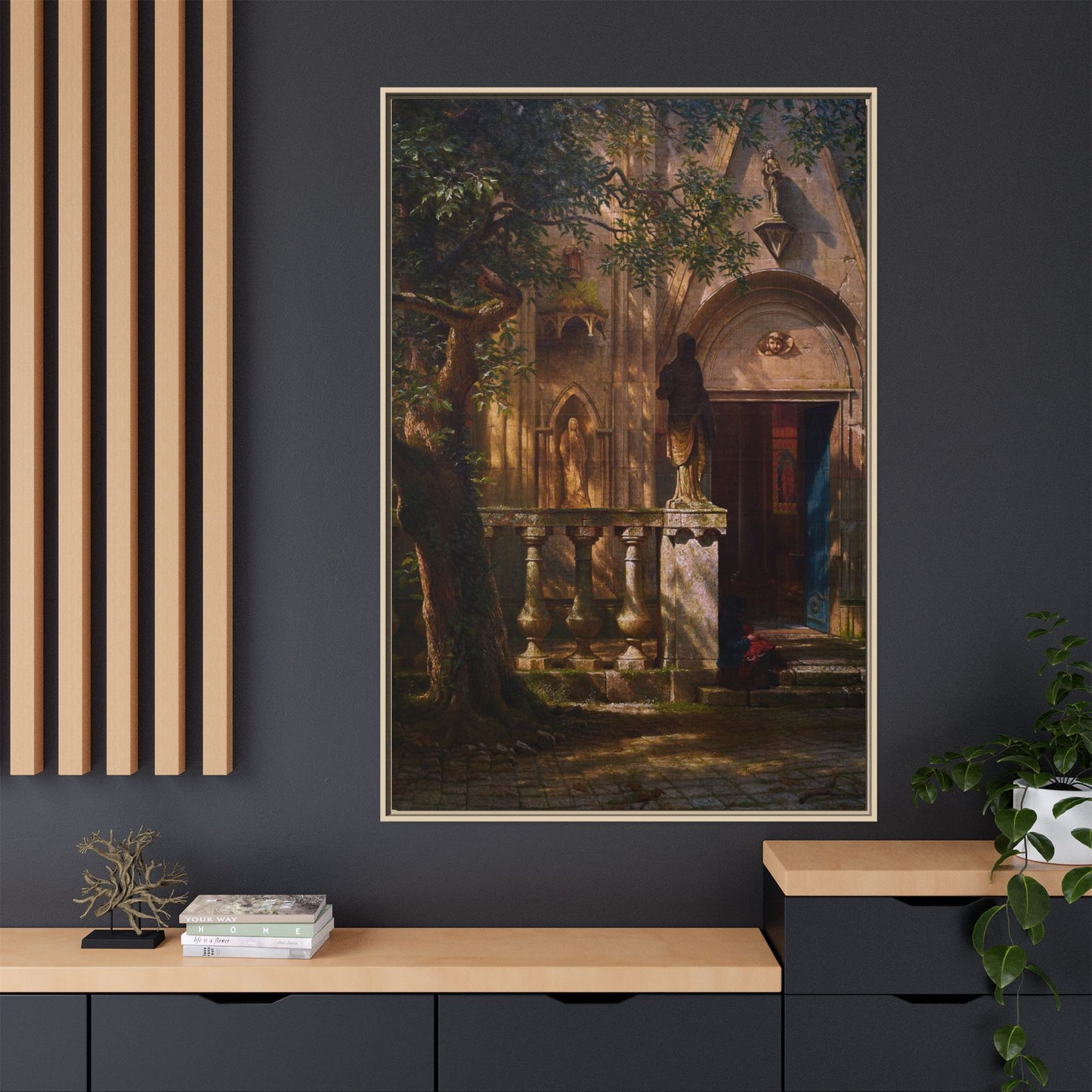 Bierstadt, Albert - Sunlight and Shadow  (1854) - Matte Canvas, Framed
