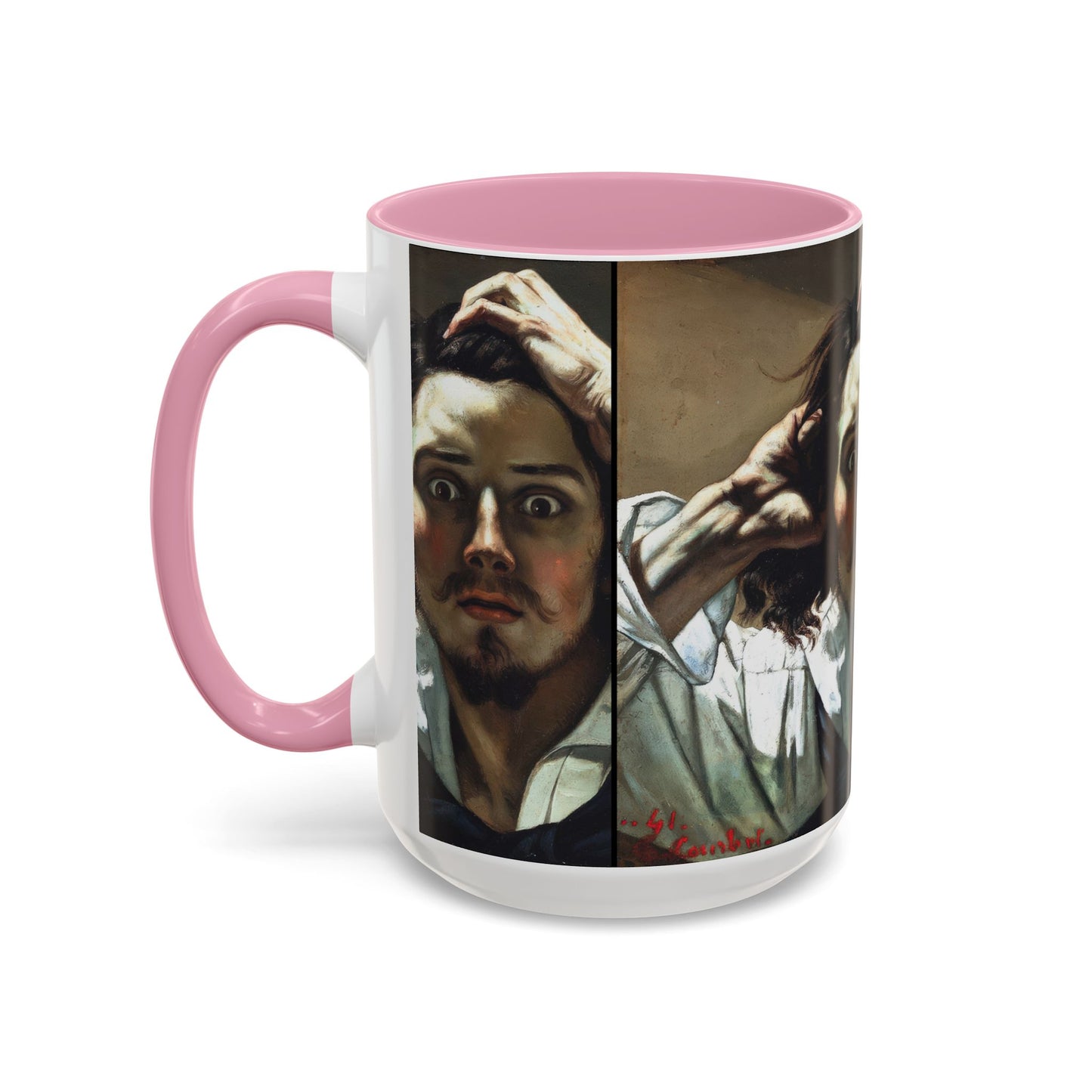 Courbet, Gustave - The Desperate Man (1843) - Colorful Accent Mugs