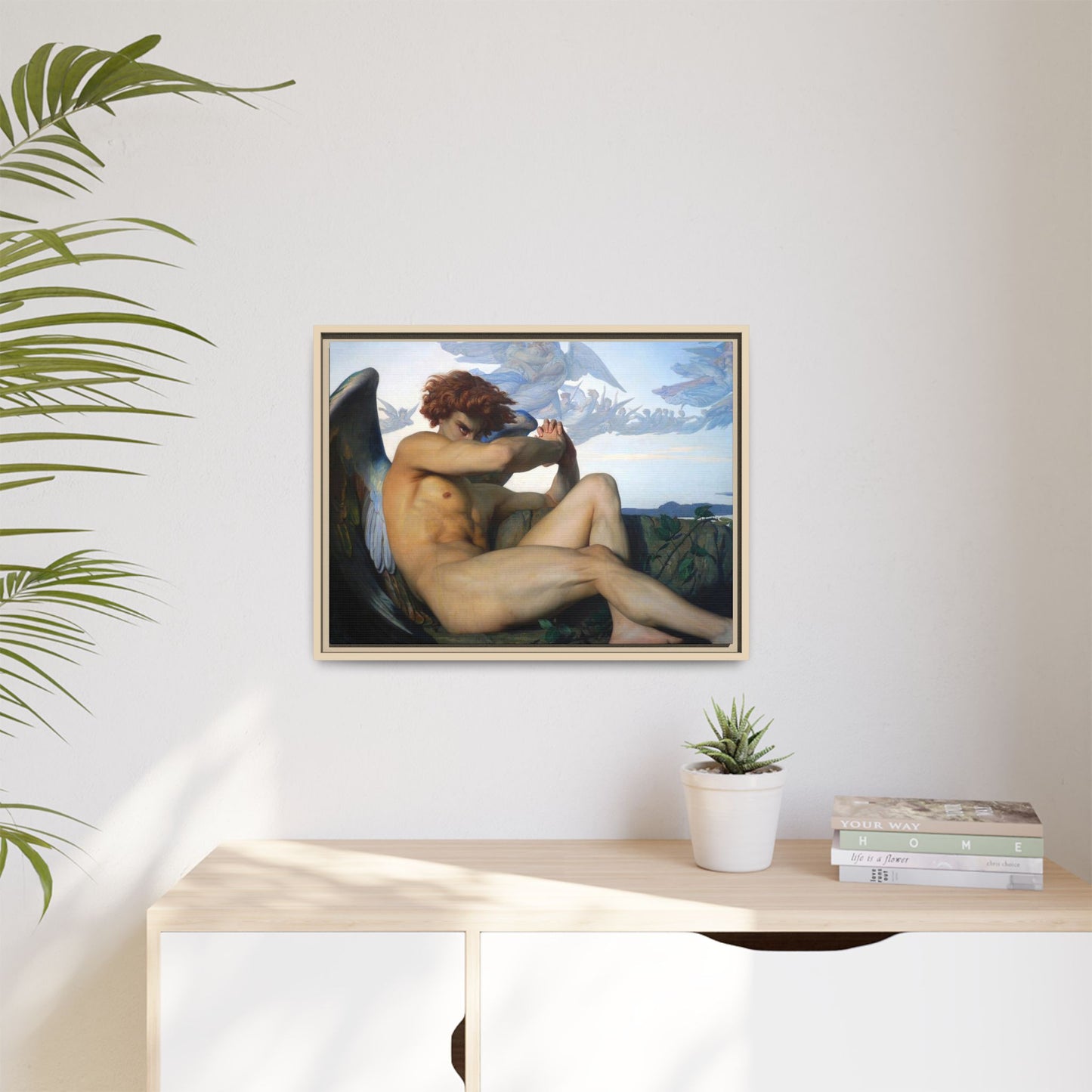 Cabanel, Alexandre - The Fallen Angel (1847) - Matte Canvas, Framed