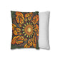 Monarch Butterfly Mandala - Faux Suede Square Pillowcase