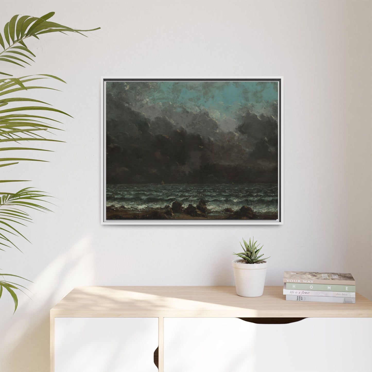 Courbet, Gustave - The Sea (1865) - Matte Canvas, Framed