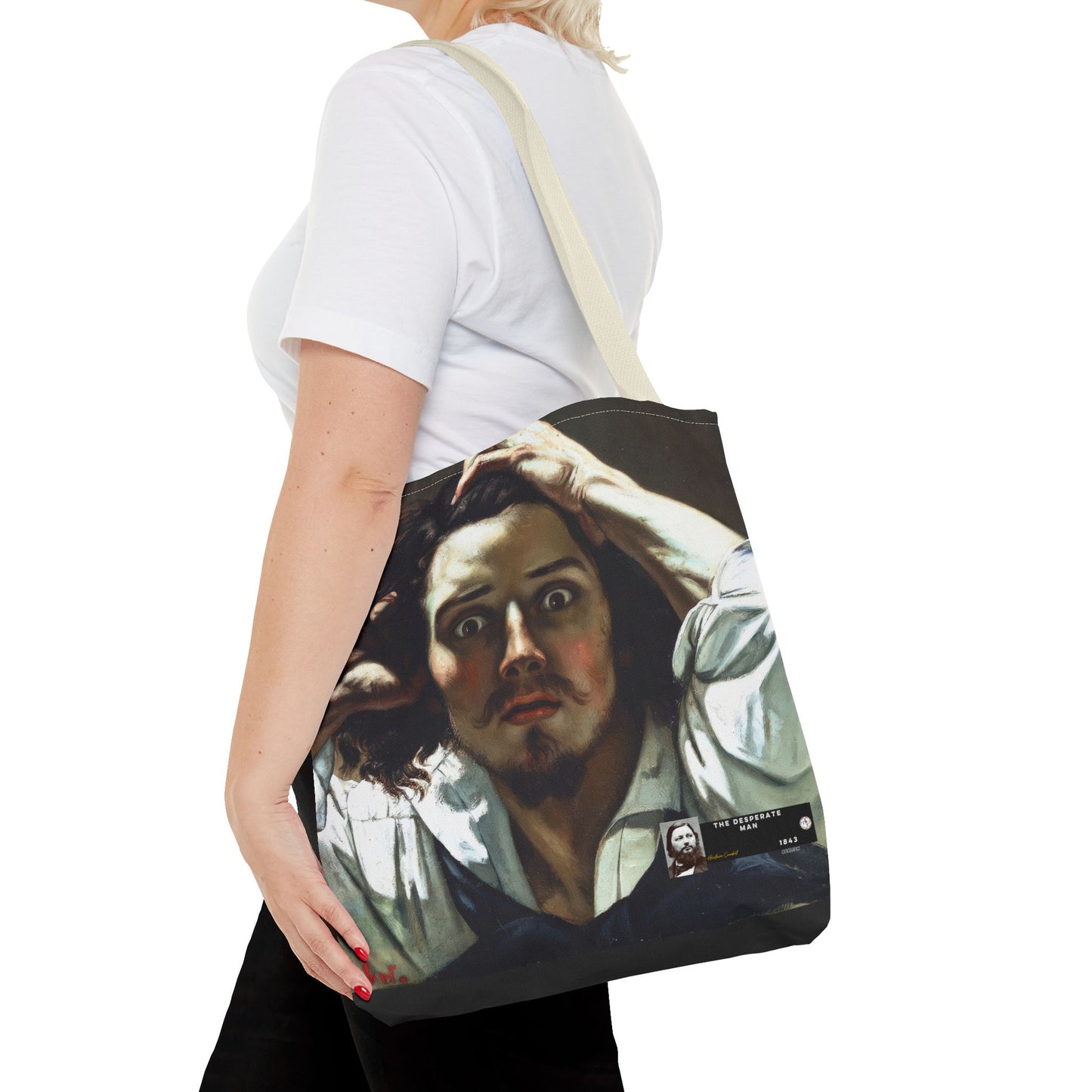 Courbet, Gustave - The Desperate Man (1843) - Tote Bag