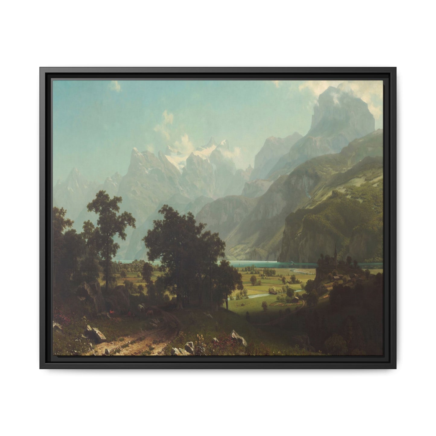 Bierstadt, Albert - Lake Lucerne (1858) - Matte Canvas, Framed