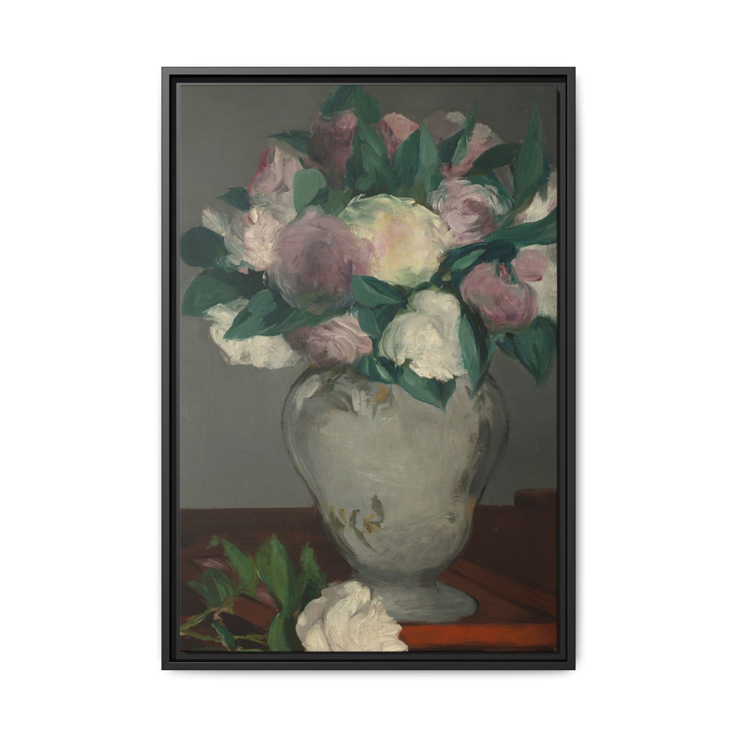 Manet, Édouard - Peonies (1864) - Matte Canvas, Framed