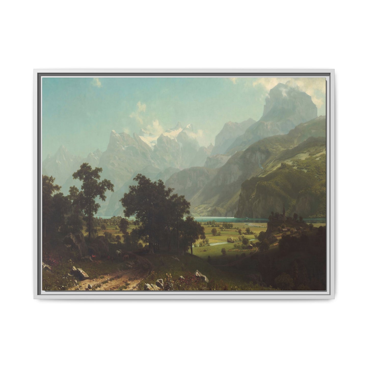Bierstadt, Albert - Lake Lucerne (1858) - Matte Canvas, Framed