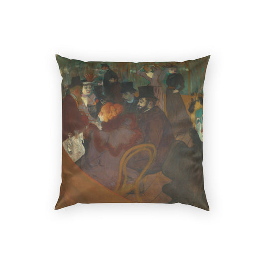 Toulouse-Lautrec, Henri - At the Moulin Rouge (1892) - Poly Velvet Pillow