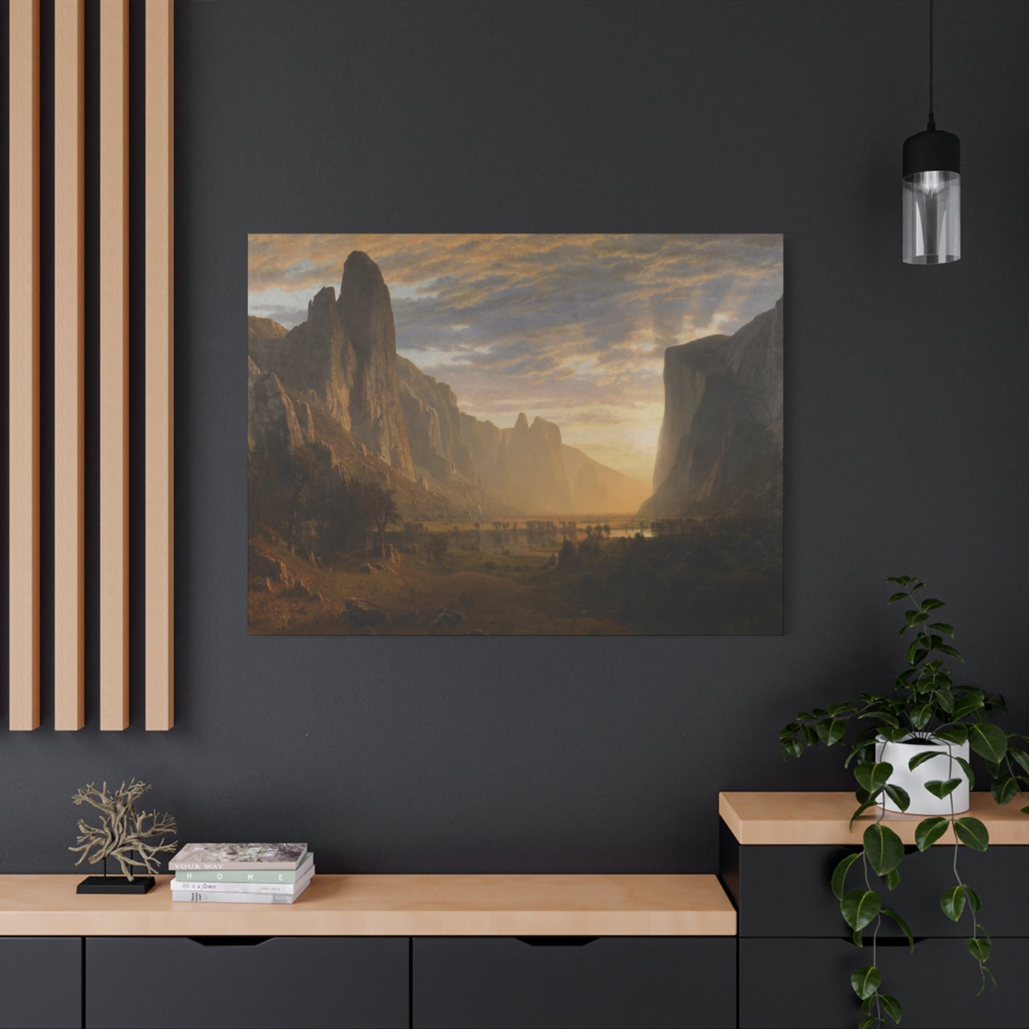 Bierstadt, Albert - Looking Down Yosemite Valley (1865) - Canvas Block, unframed