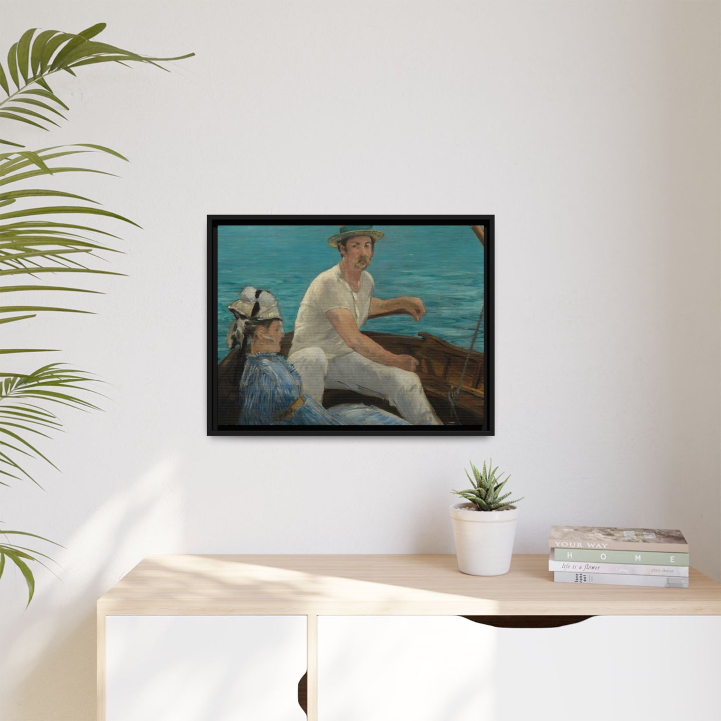 Manet, Édouard - Boating (1874) - Matte Canvas, Framed