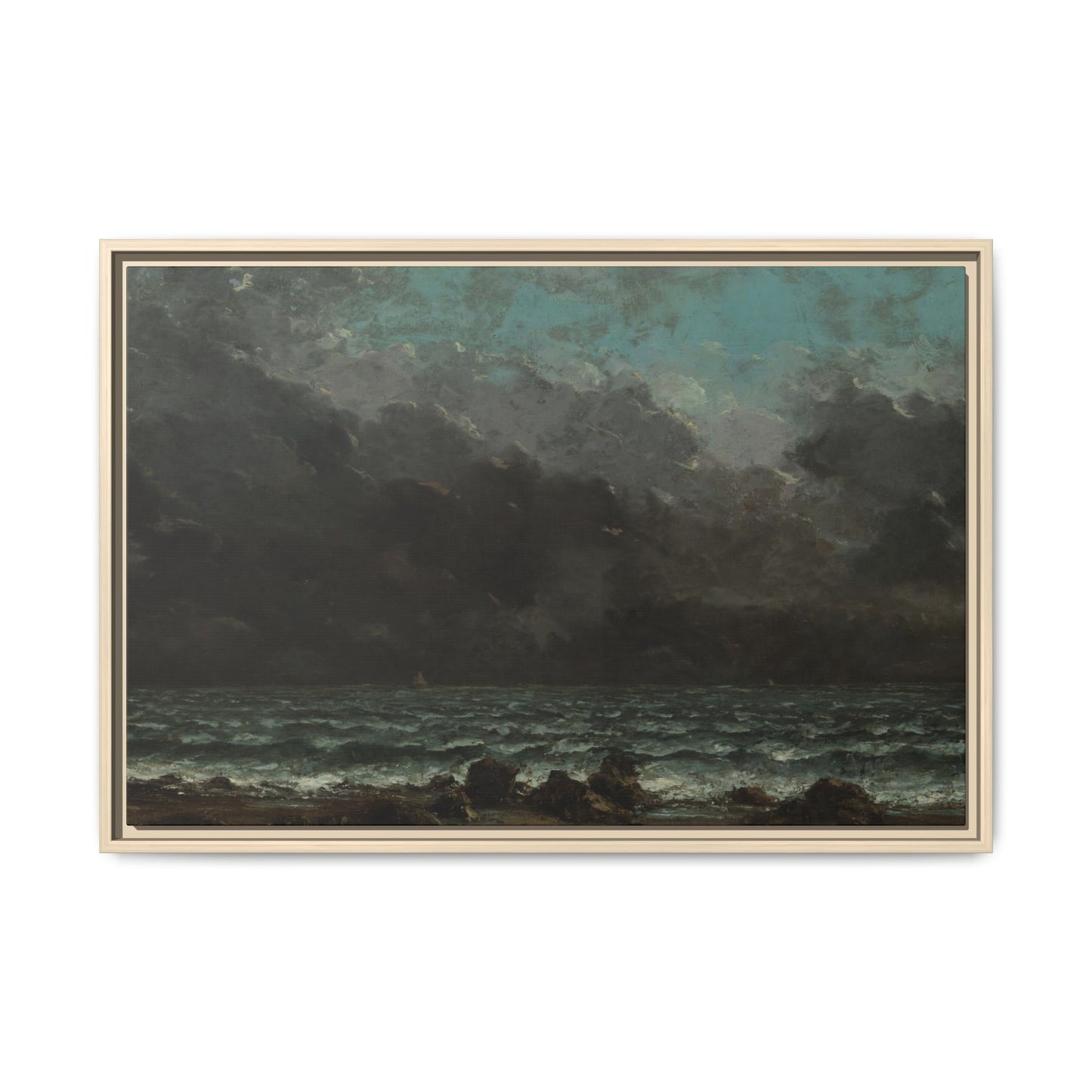 Courbet, Gustave - The Sea (1865) - Matte Canvas, Framed